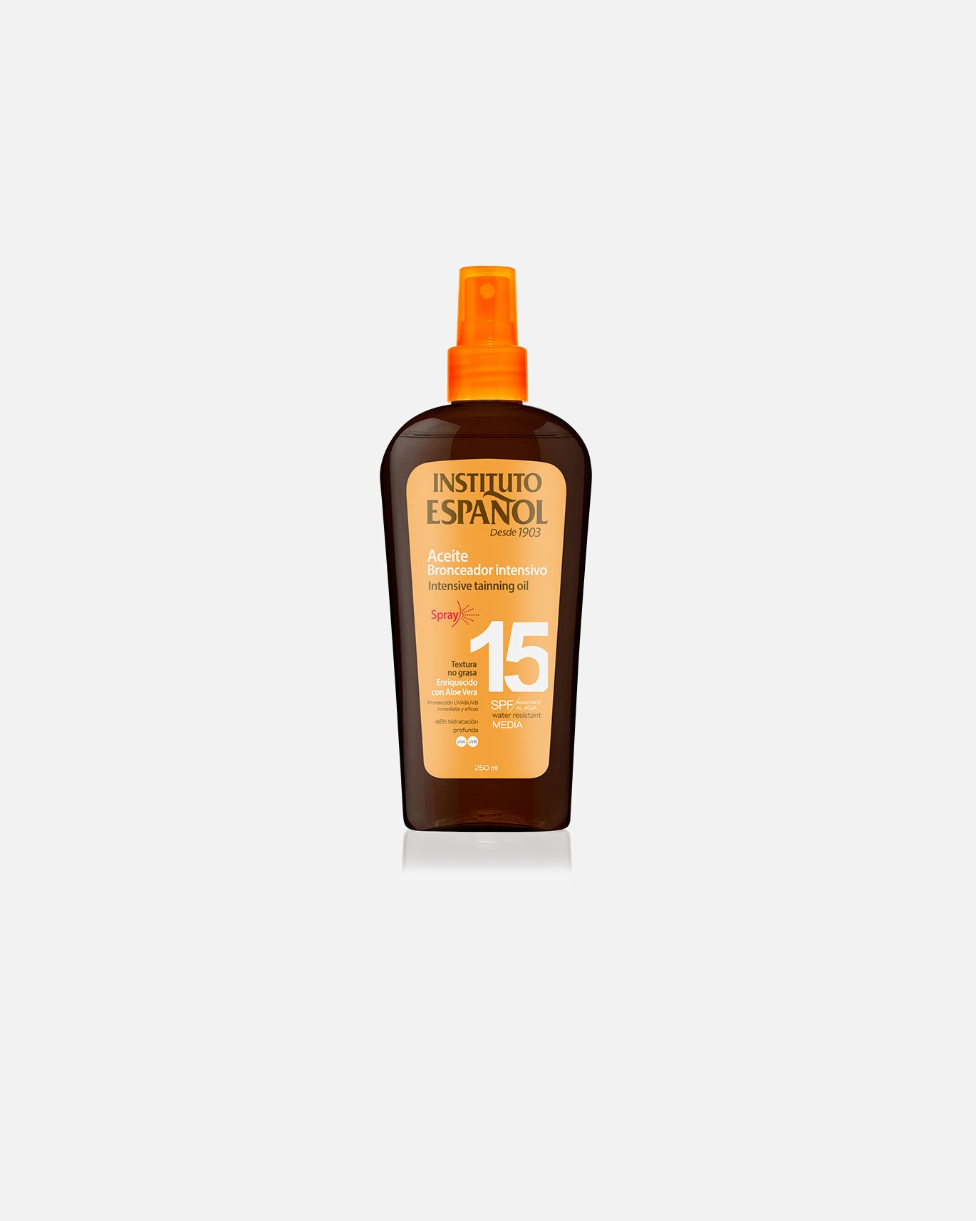Sonnencreme für Unisex Instituto Español SONNENSCHUTZ Intensiv-Ölspray SPF15 250 ml