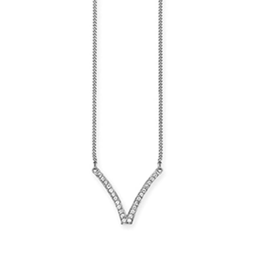caï Collier 925/- Sterling Silber Topas 0,240ct 60+5cm Damen