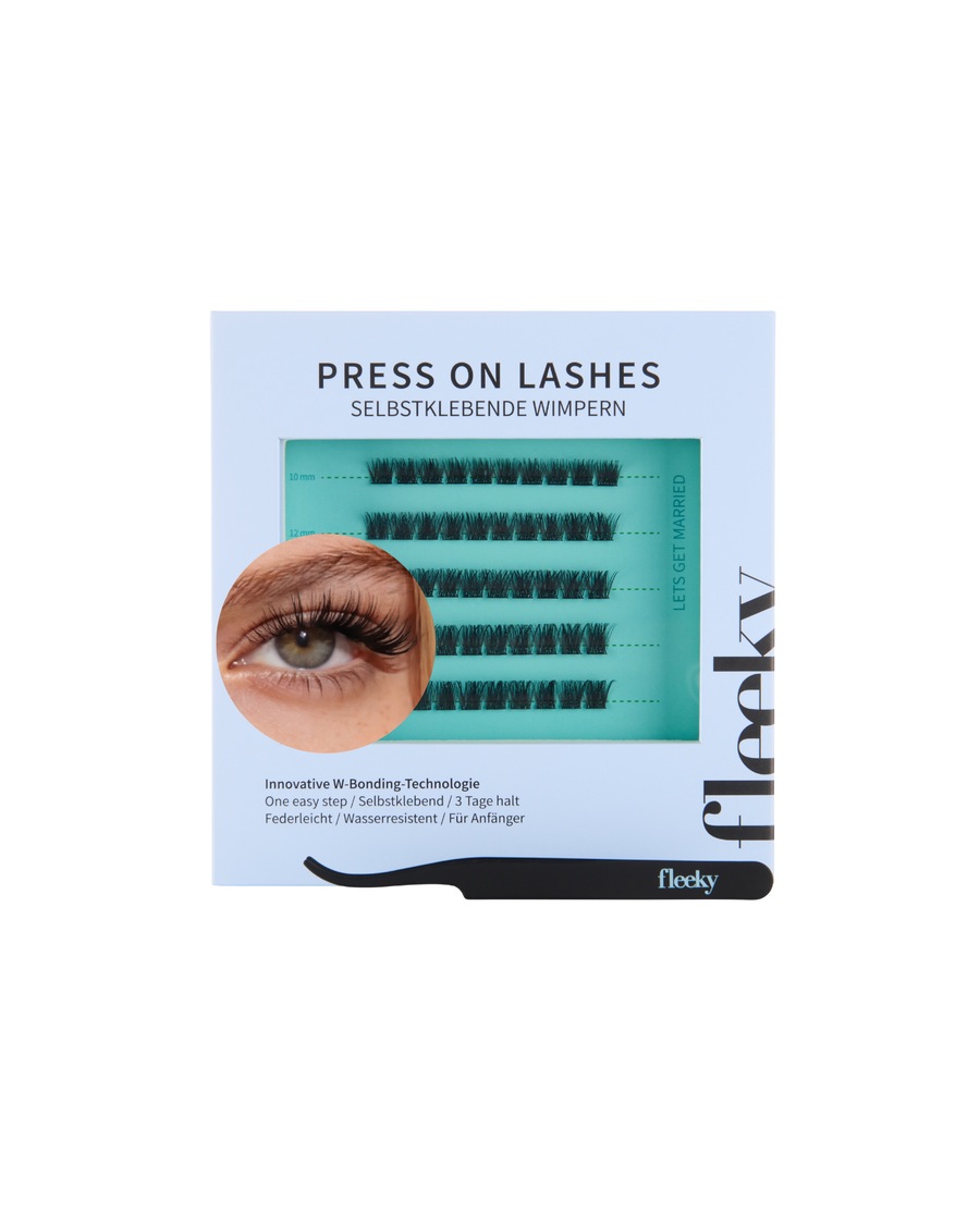 Fleeky Press-On Lashes Glam – voluminöser Look Let's Get Married