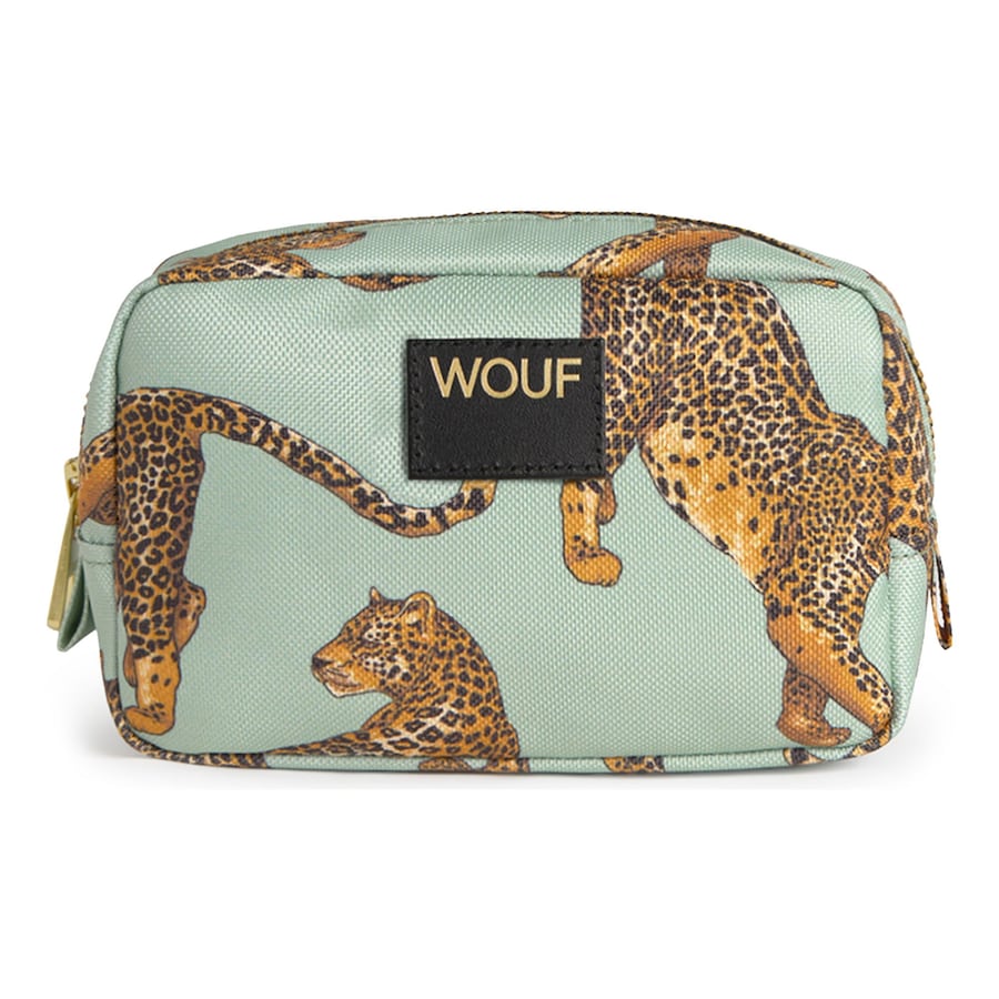 Wouf Daily Kulturbeutel emerald leopard Grün Herren