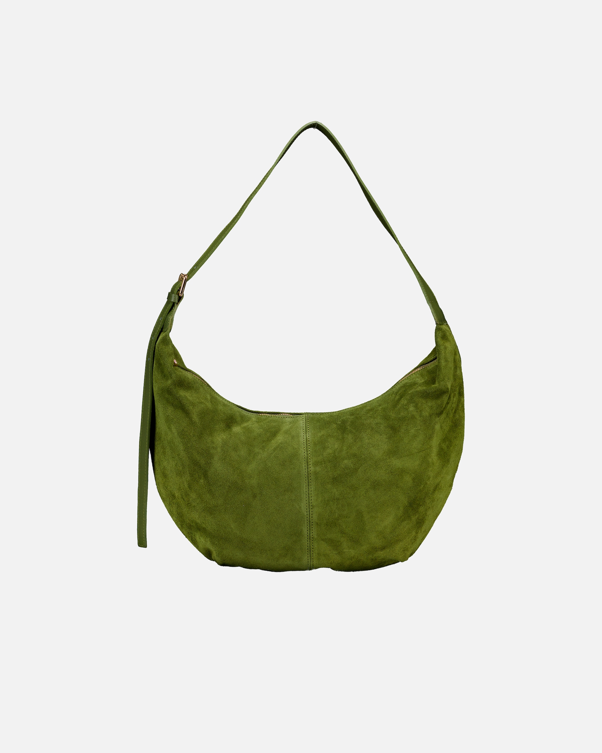 Clutch für Weiblich Hausfelder Manufaktur Beuteltasche Velours Oliv