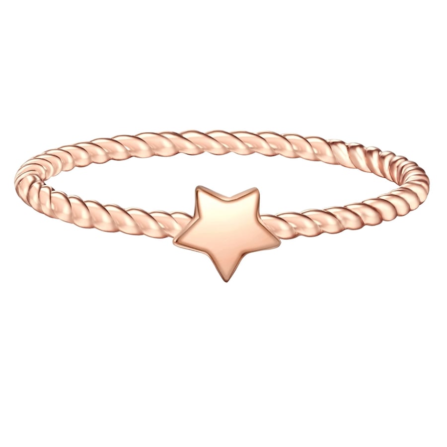 Glanzstücke München Ring Stern Sterling Silber in Roségold 60 Damen