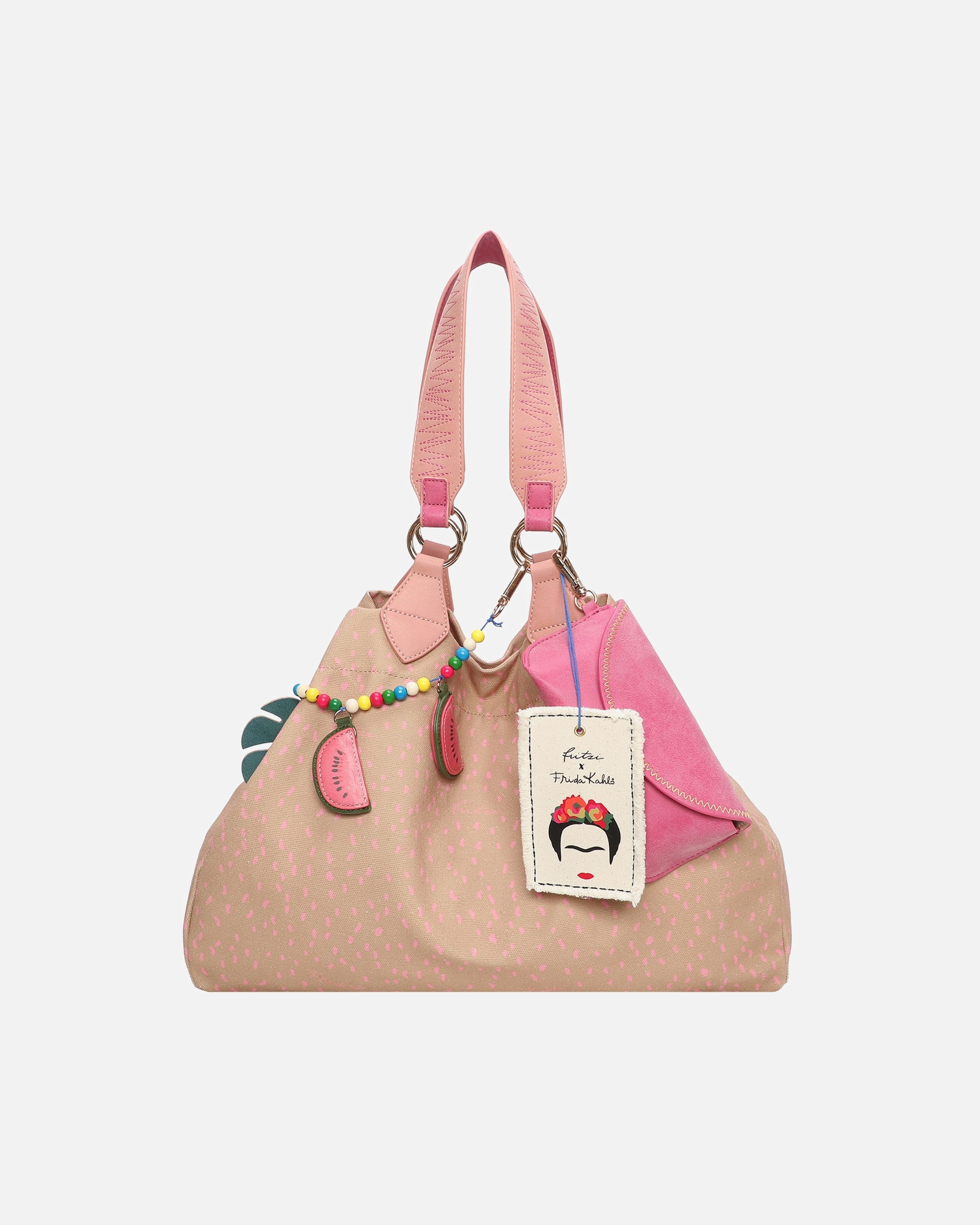 Tasche für Weiblich Fritzi aus Preußen Fritzi x Frida Kahlo Shopper melon