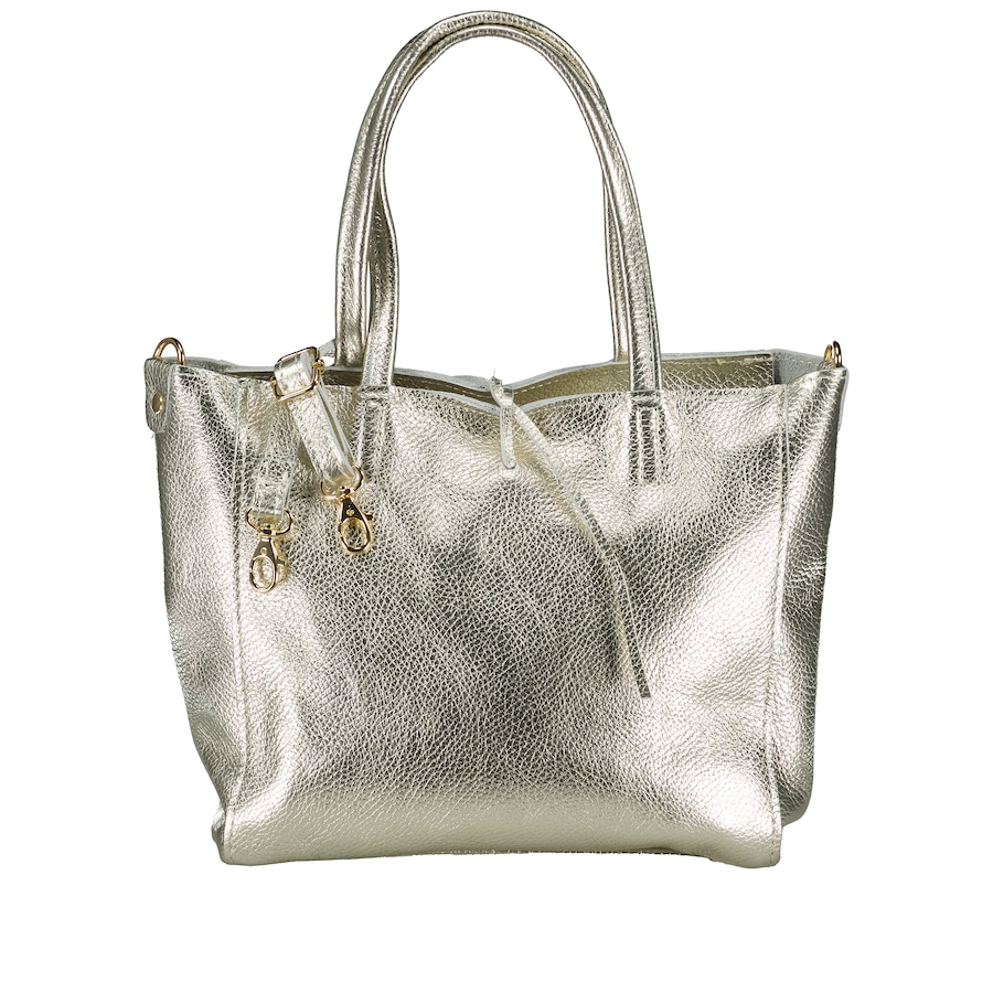 Hausfelder Manufaktur Handtasche Metallic Gold Damen
