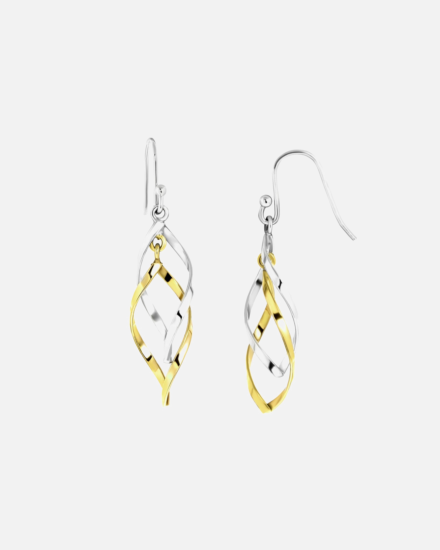 Ohrringe für Weiblich Lucardi Ohrringe 925 Silber Silber-Gold