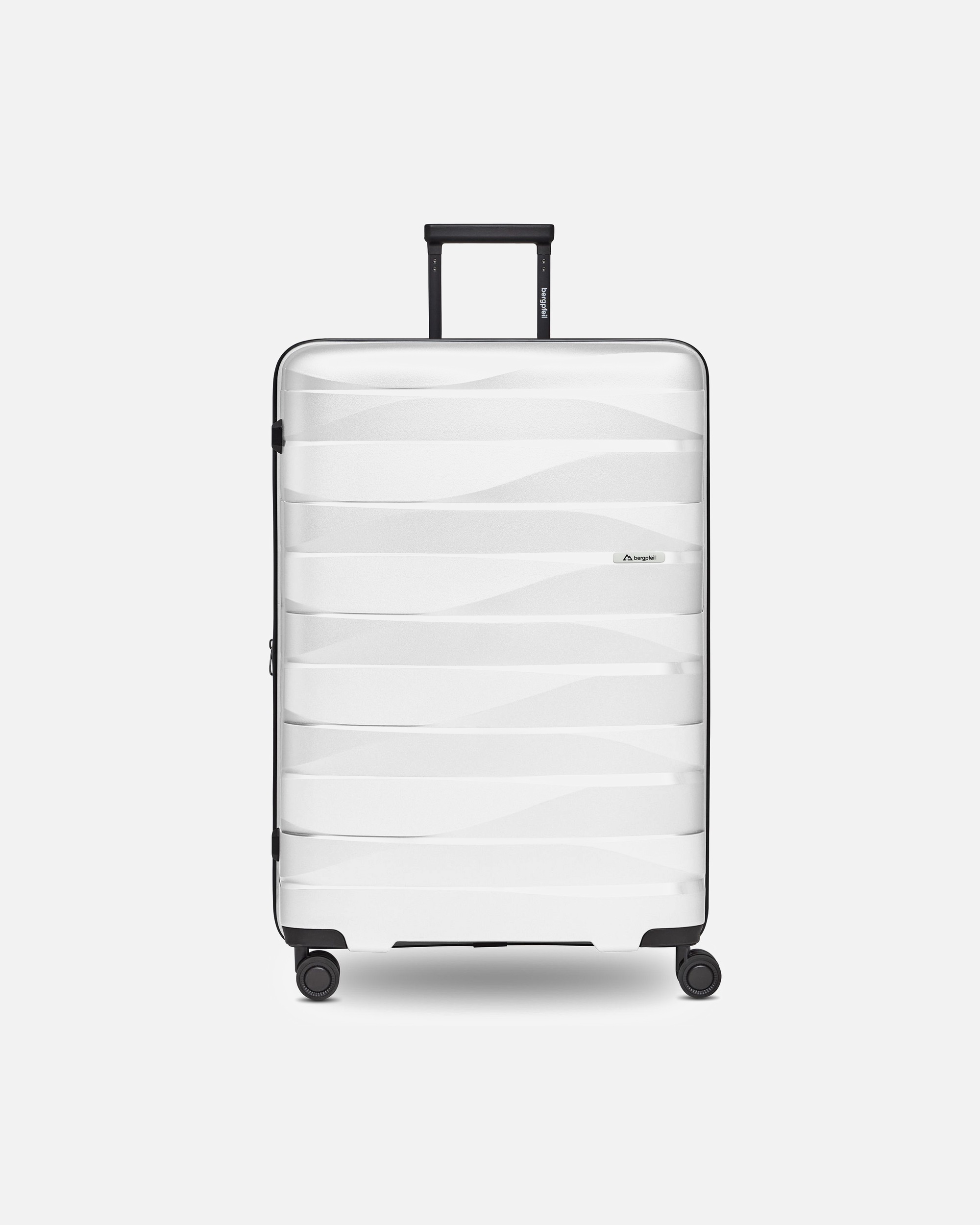 Koffer für Männlich bergpfeil Default Brand Line Travel 4-Rollen Trolley L 75 cm mit Dehnfalte ice white metallic