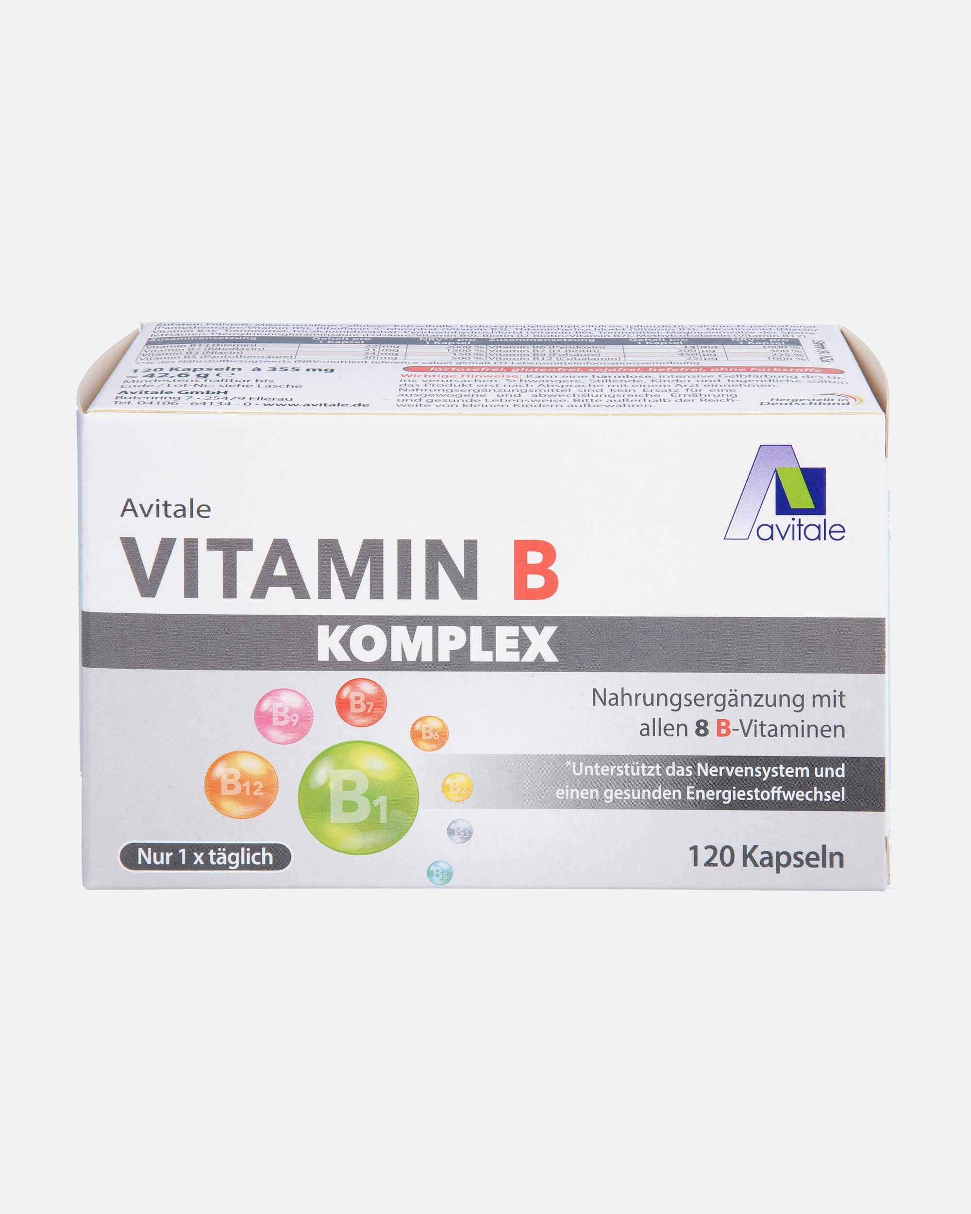 Vitaminkomplex für Unisex Avitale VITAMIN B KOMPLEX 120 St
