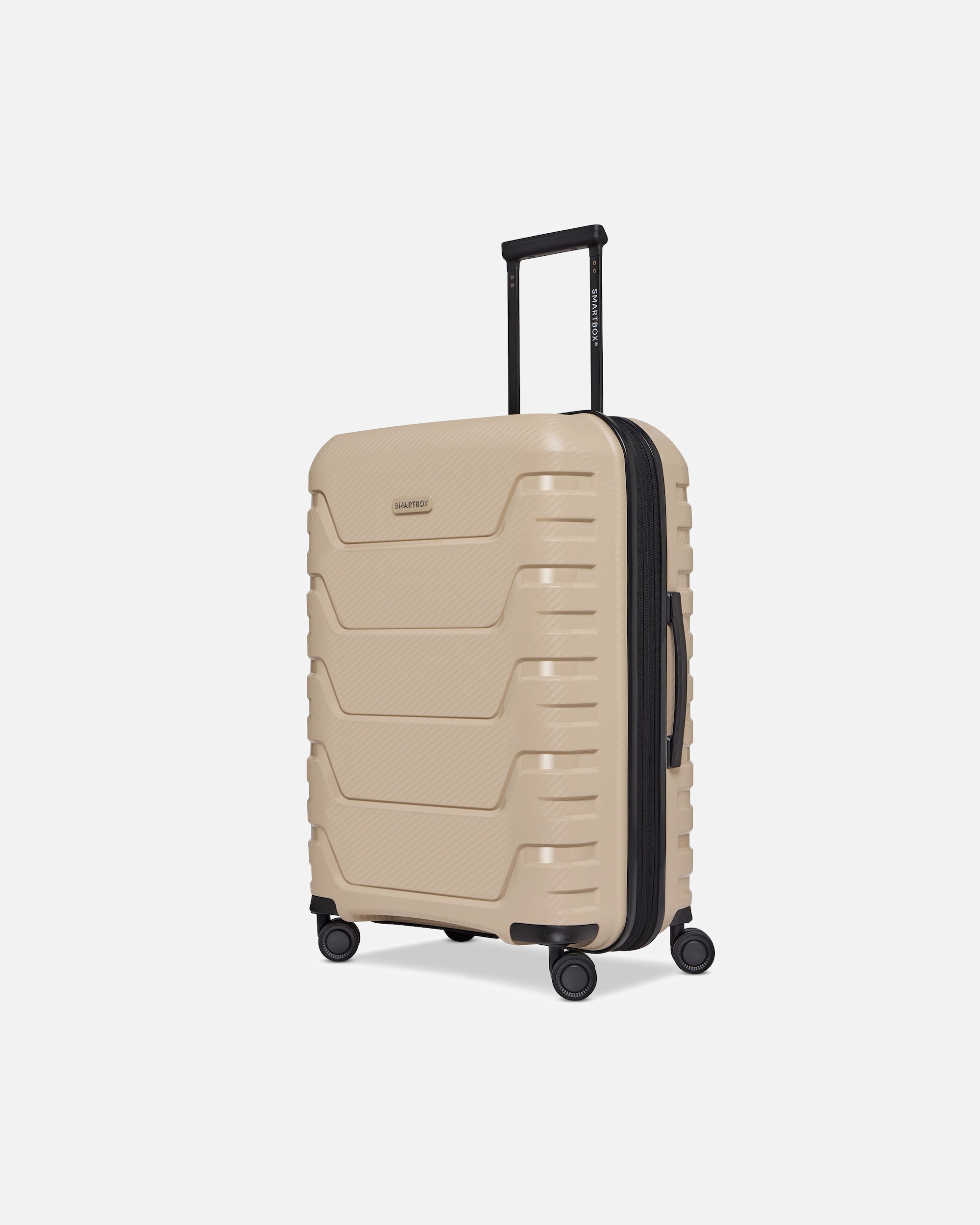 Trolley für Männlich Smartbox Default Brand Line Edition 01 4 Rollen Trolley 66 cm mit Dehnfalte beige