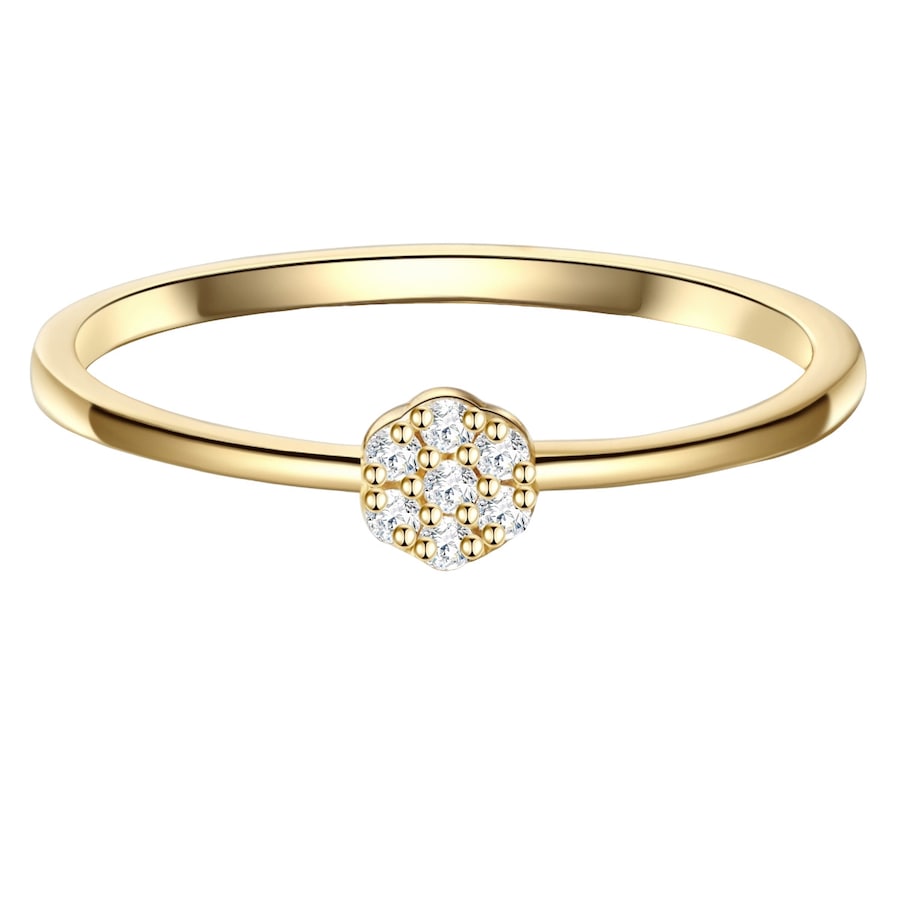 Glanzstücke München Ring aus Sterling Silber in gelbgold mit Zirkonia 54 Damen