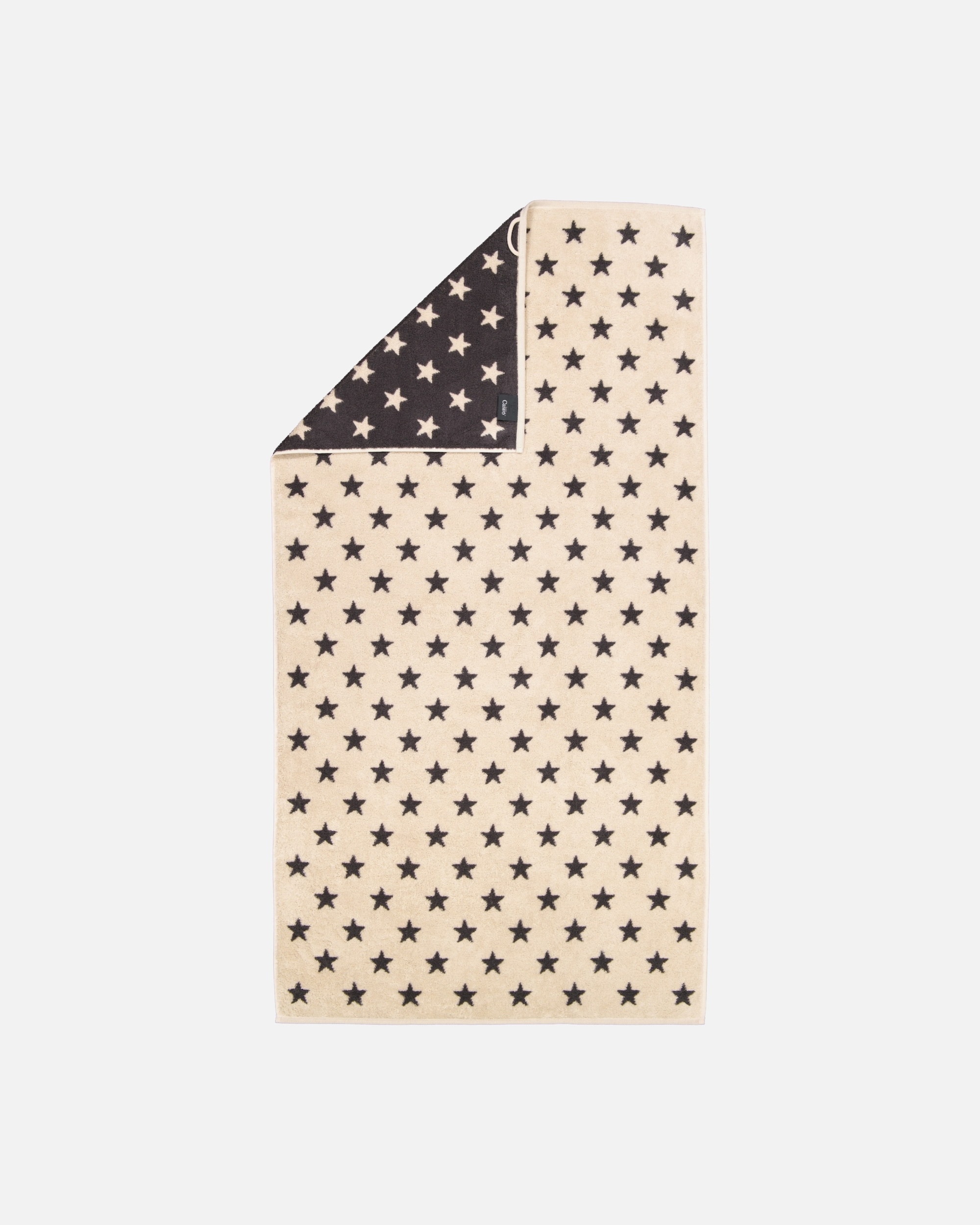 Handtuch für Unisex Cawö Cawö Handtücher NEW STARS Sterne klein 6261 beige/basalt - 37 Duschtuch 70x140 cm