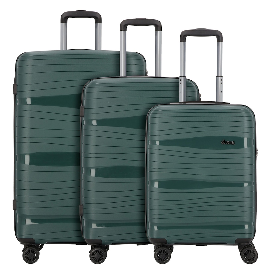 d & n Travel Line 4300 4 Rollen Kofferset 3-teilig Grün Herren