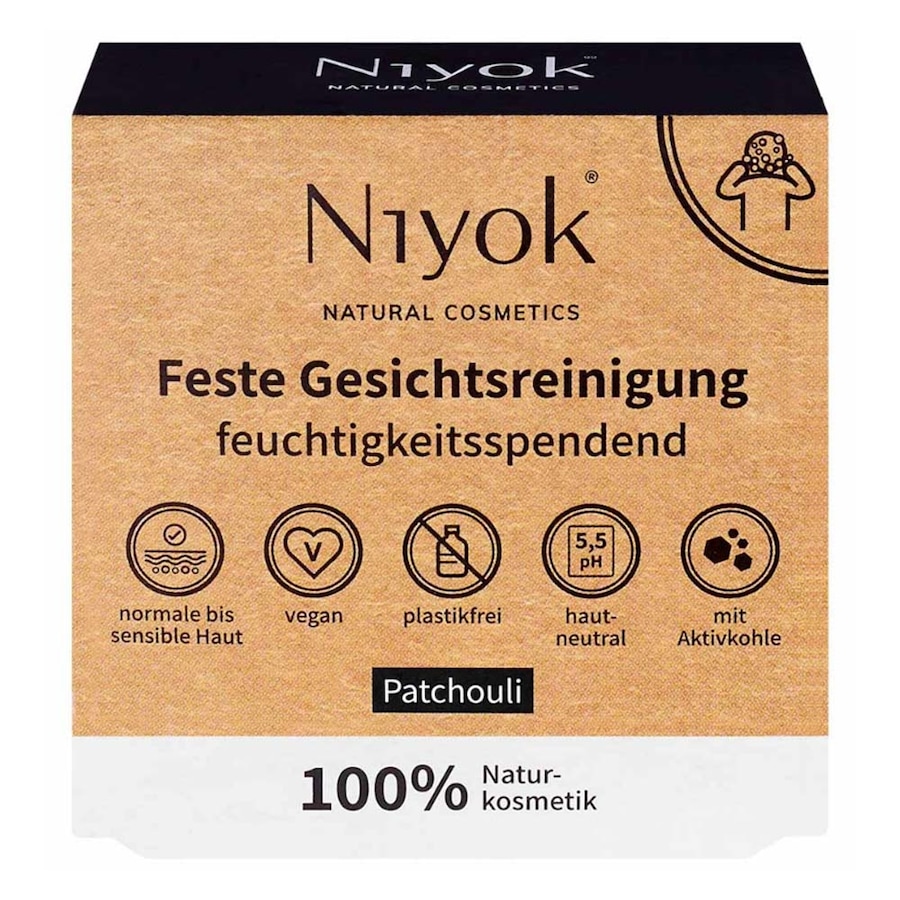 Niyok Feste Gesichtsreinigung - Patchouli 80 g