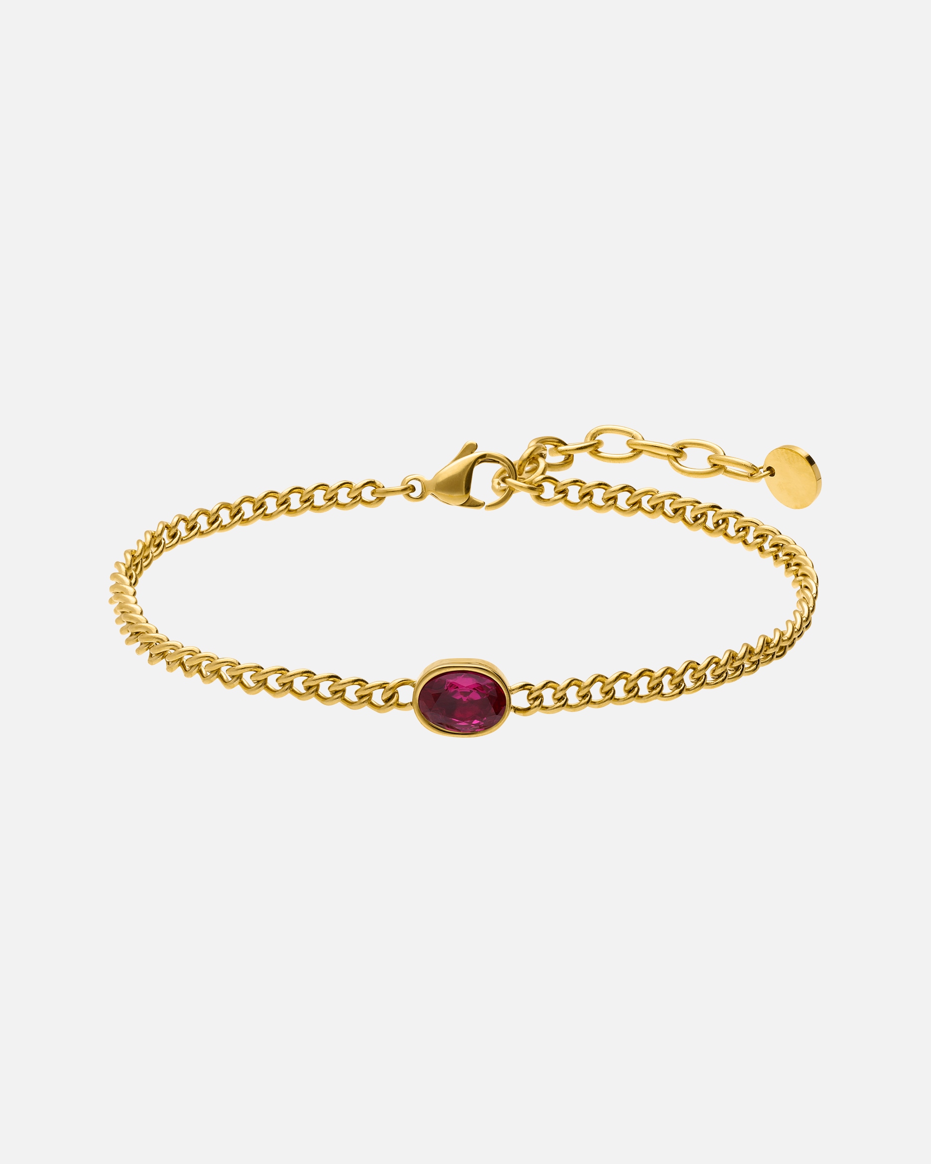 Armband für Weiblich Lucardi Armband Stahl 20 cm Dunkel Roza