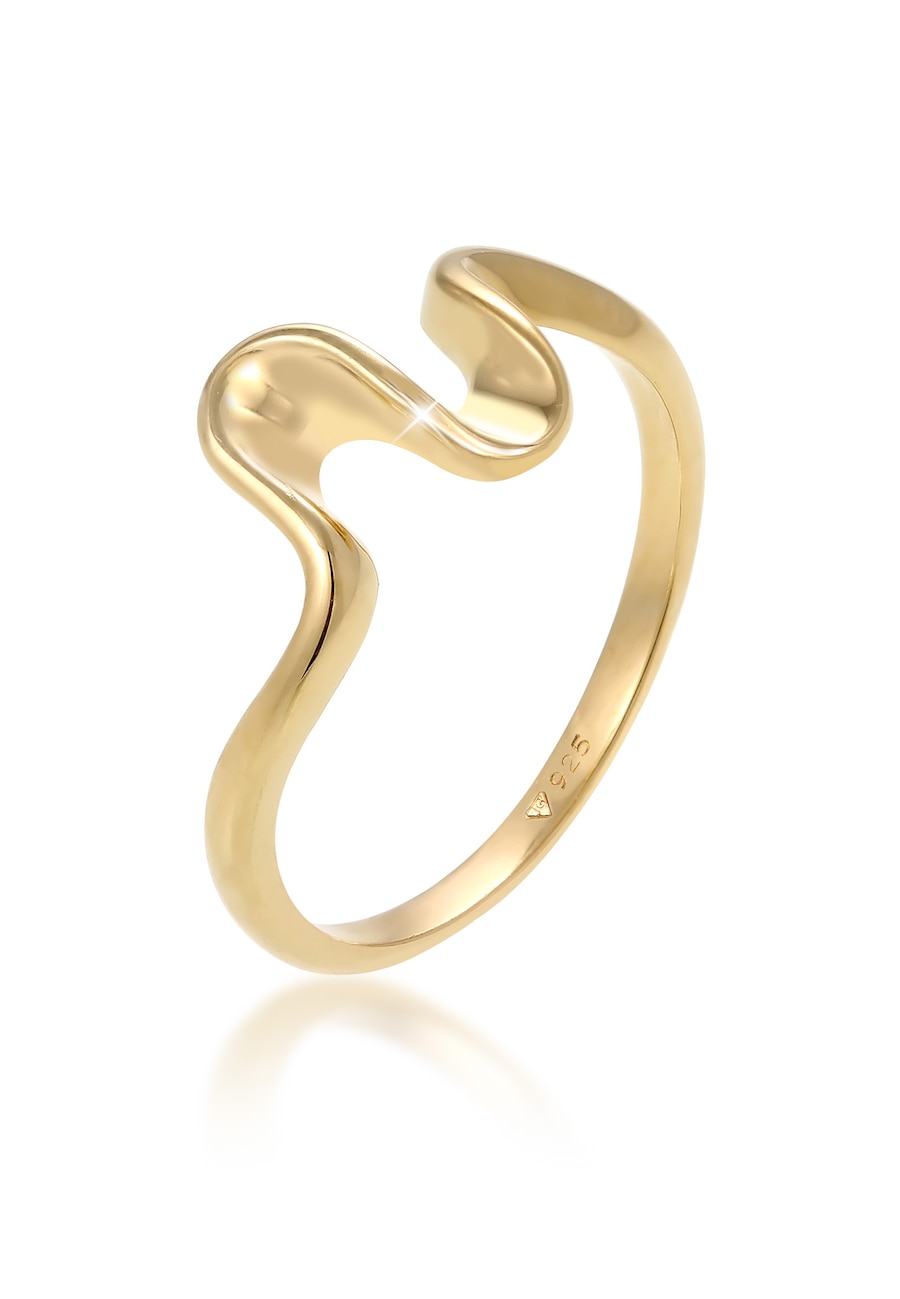 Elli Wellen Wave Strand Maritim 925 Sterling Silber 58 Damen