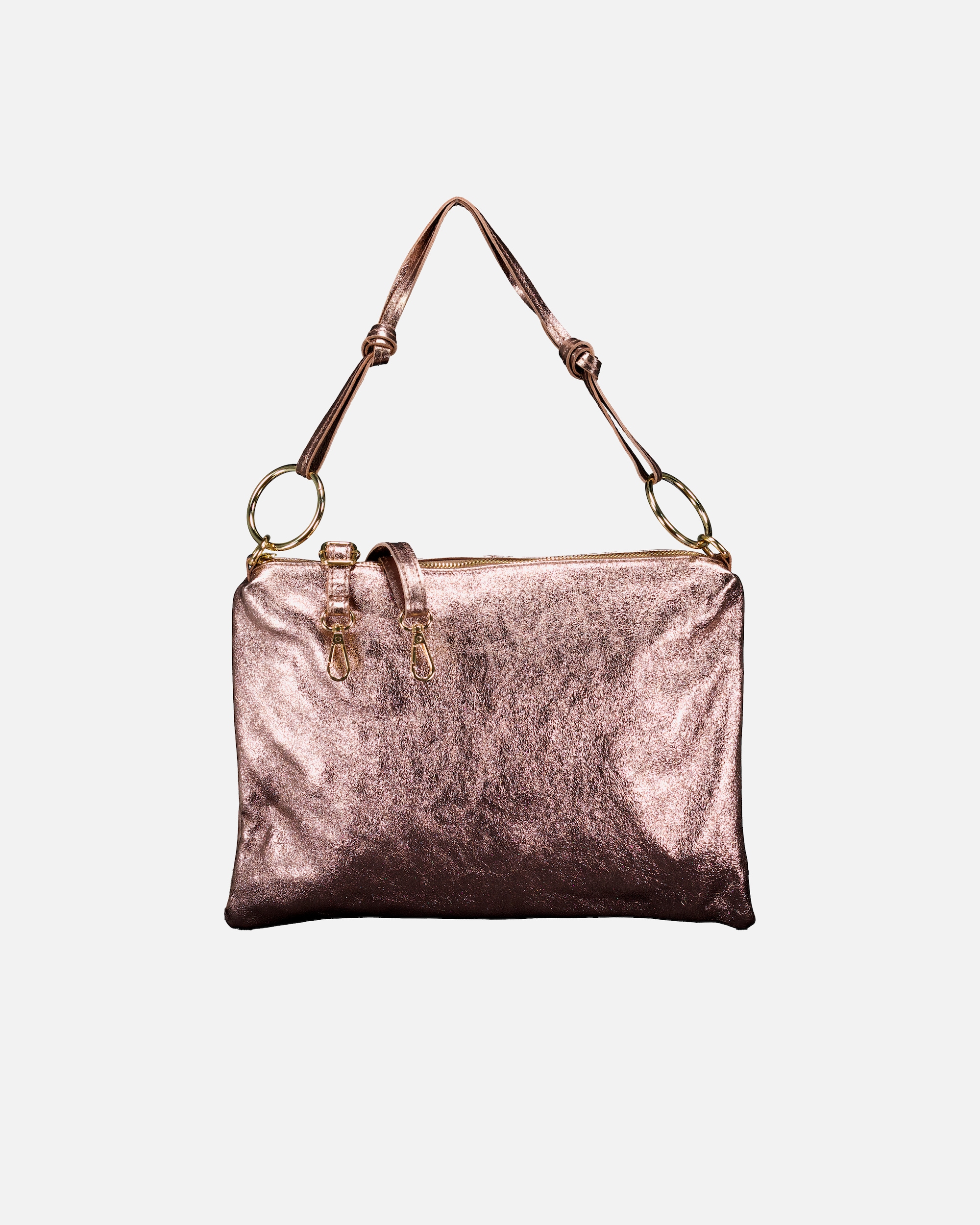 Umhängetasche für Weiblich Hausfelder Manufaktur Umhängetasche Metallic Bronze