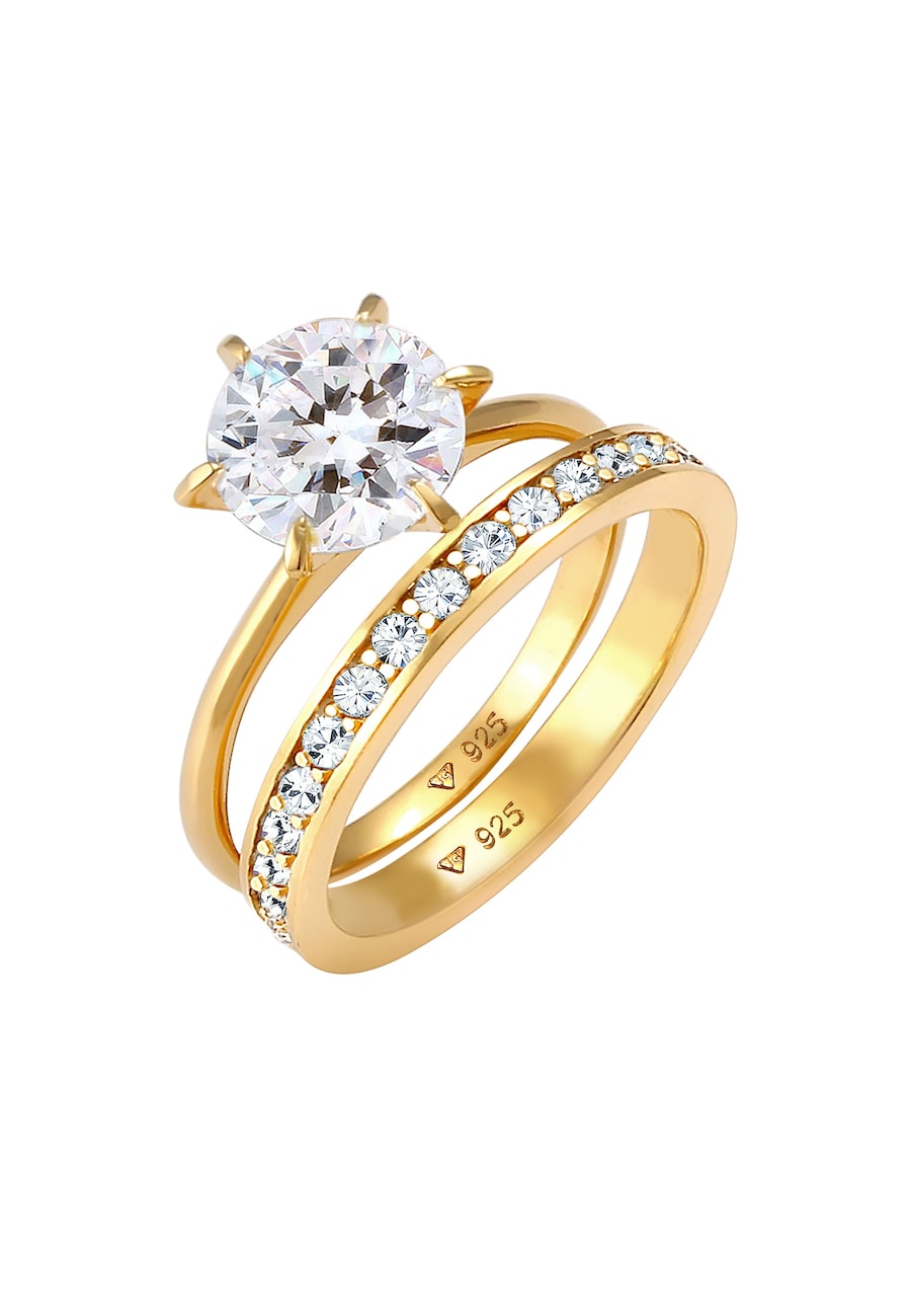 Elli Eternity Set 925 Silber, mit Kristallen von Swarovski 58 Damen