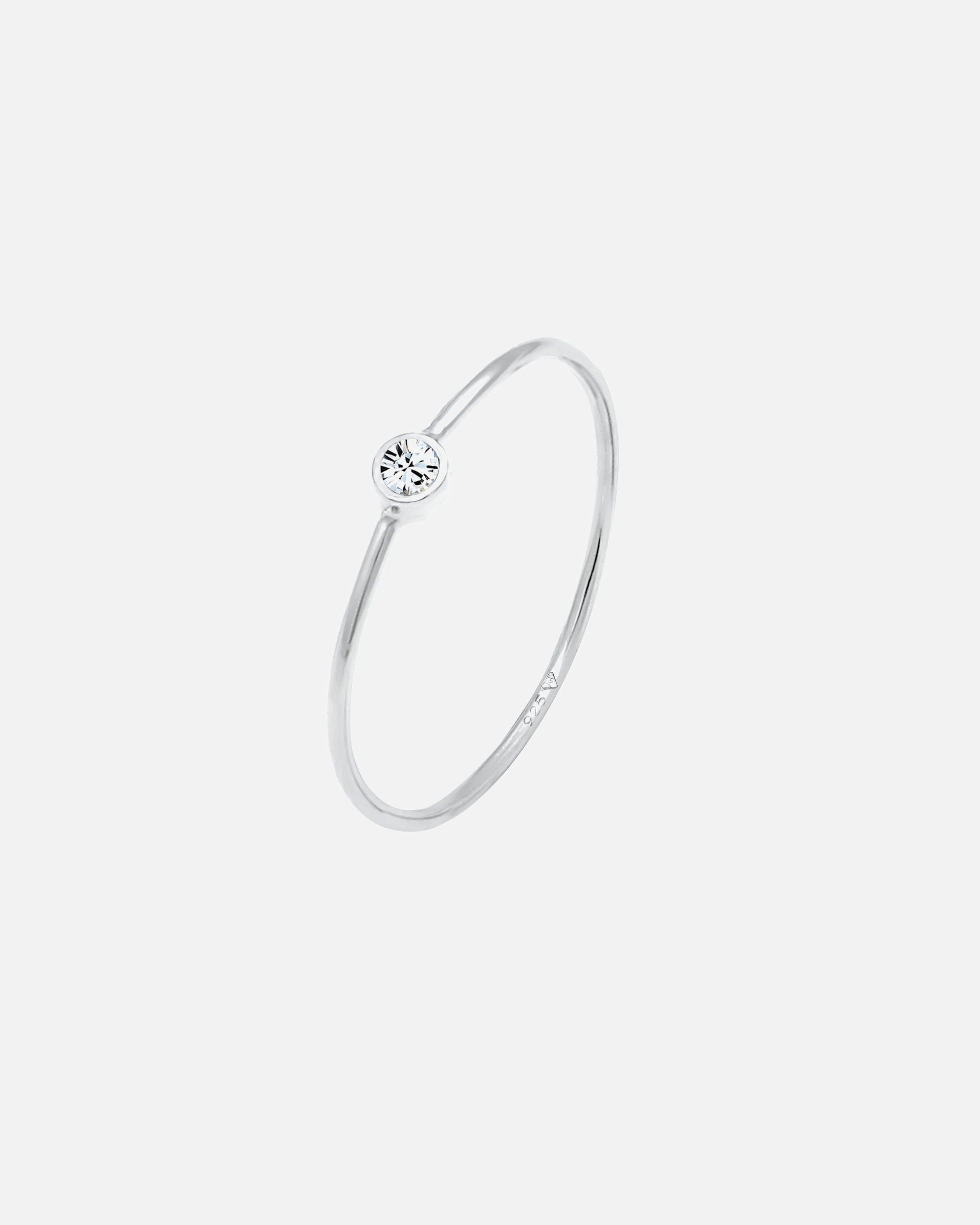 Ring für Weiblich Elli Solitär Stapel 925 Silber, mit Kristallen von Swarovski® 44