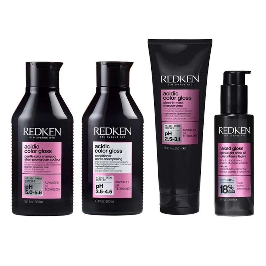 Redken Acidic COLOR Gloss 4er Set (Shampoo / Conditioner Maske Oil) Damen