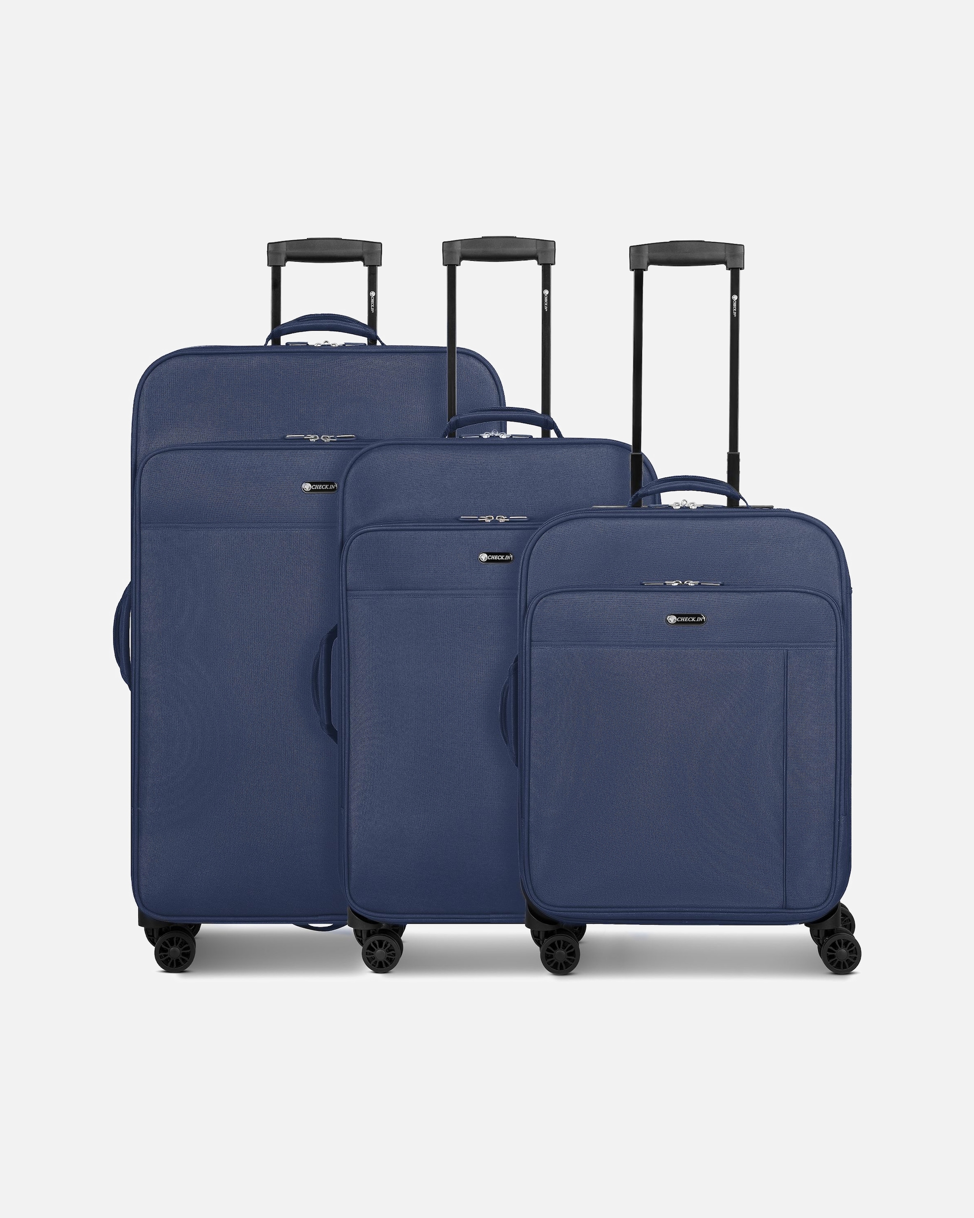 Koffer für Männlich CHECK.IN Sevilla 3.0 4 Rollen Kofferset 3-teilig dark blue