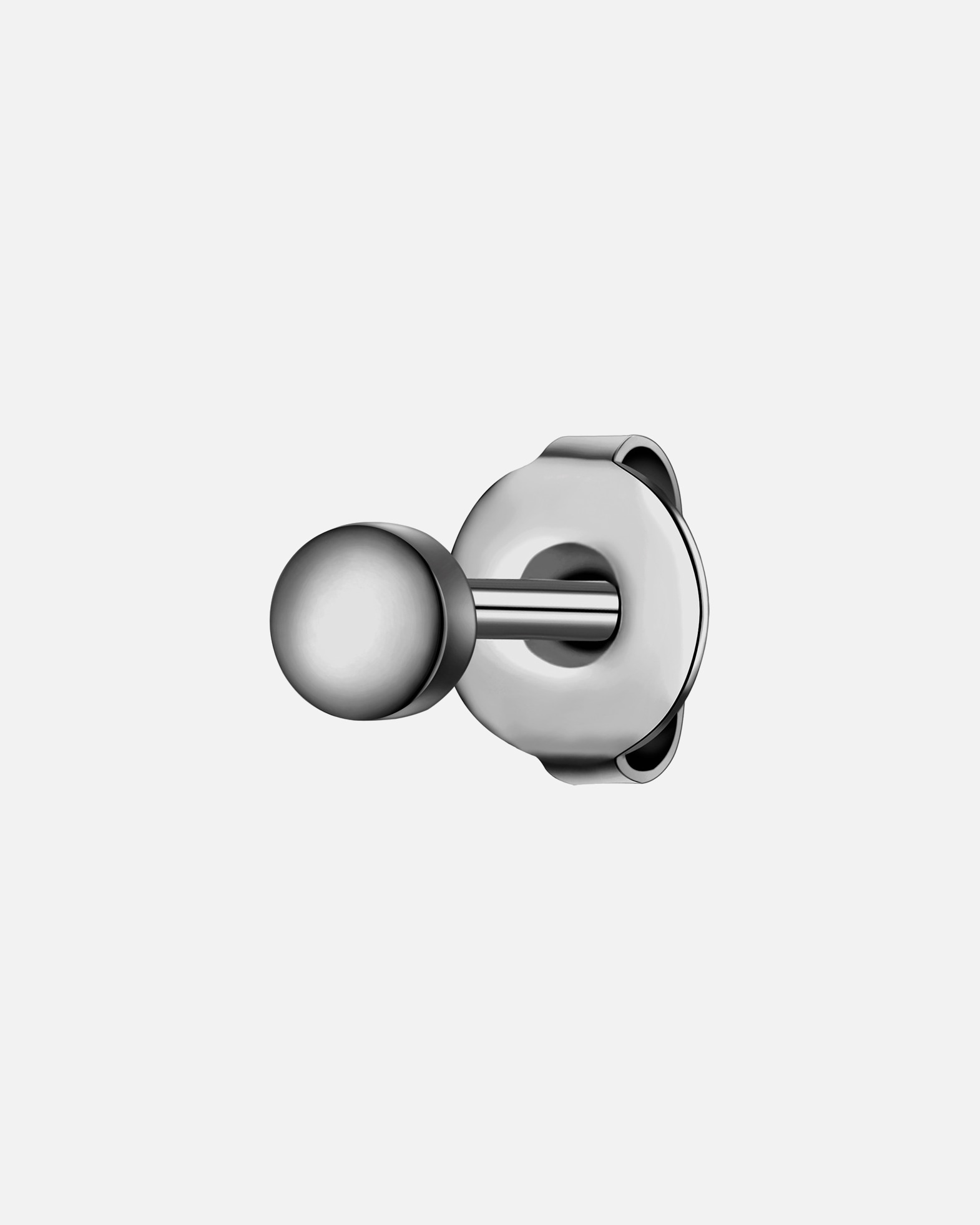 Ohrringe für Männlich True Rebels Ohrstecker aus Edelstahl in Gunmetal 3,9 mm