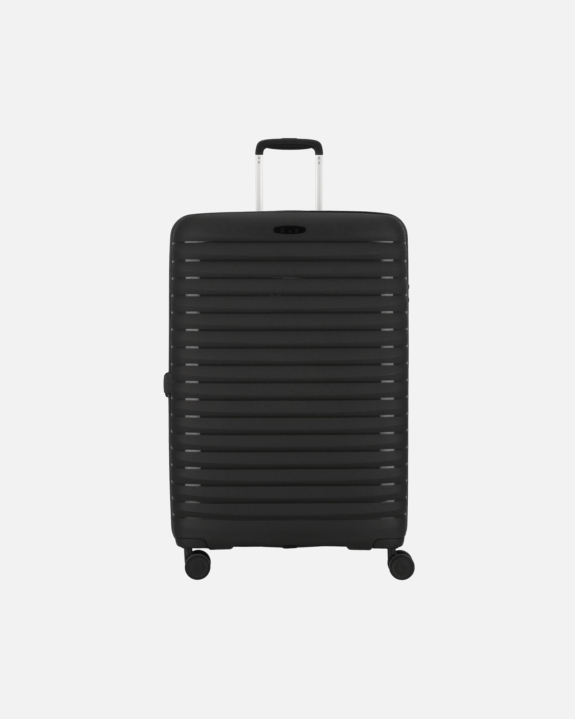Koffer für Männlich d & n Travel Line 4500 4 Rollen Trolley L 75 cm mit Dehnfalte black