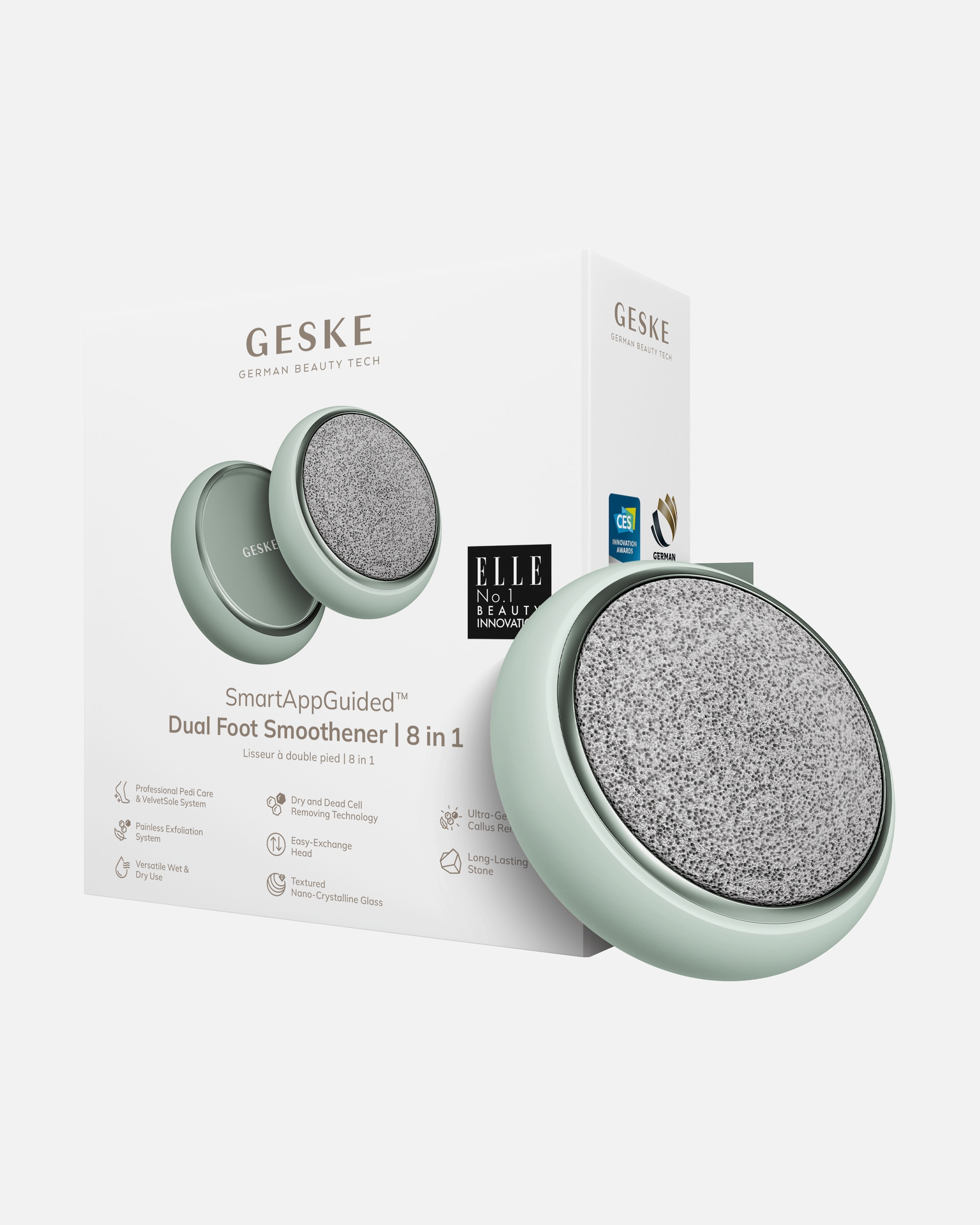 Hornhautentferner für Unisex GESKE GESKE Dual Foot Smoothener | 8 in 1 Green