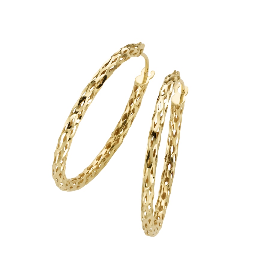 Luigi Merano Creolen durchbrochene Optik, Gold 375 2 cm