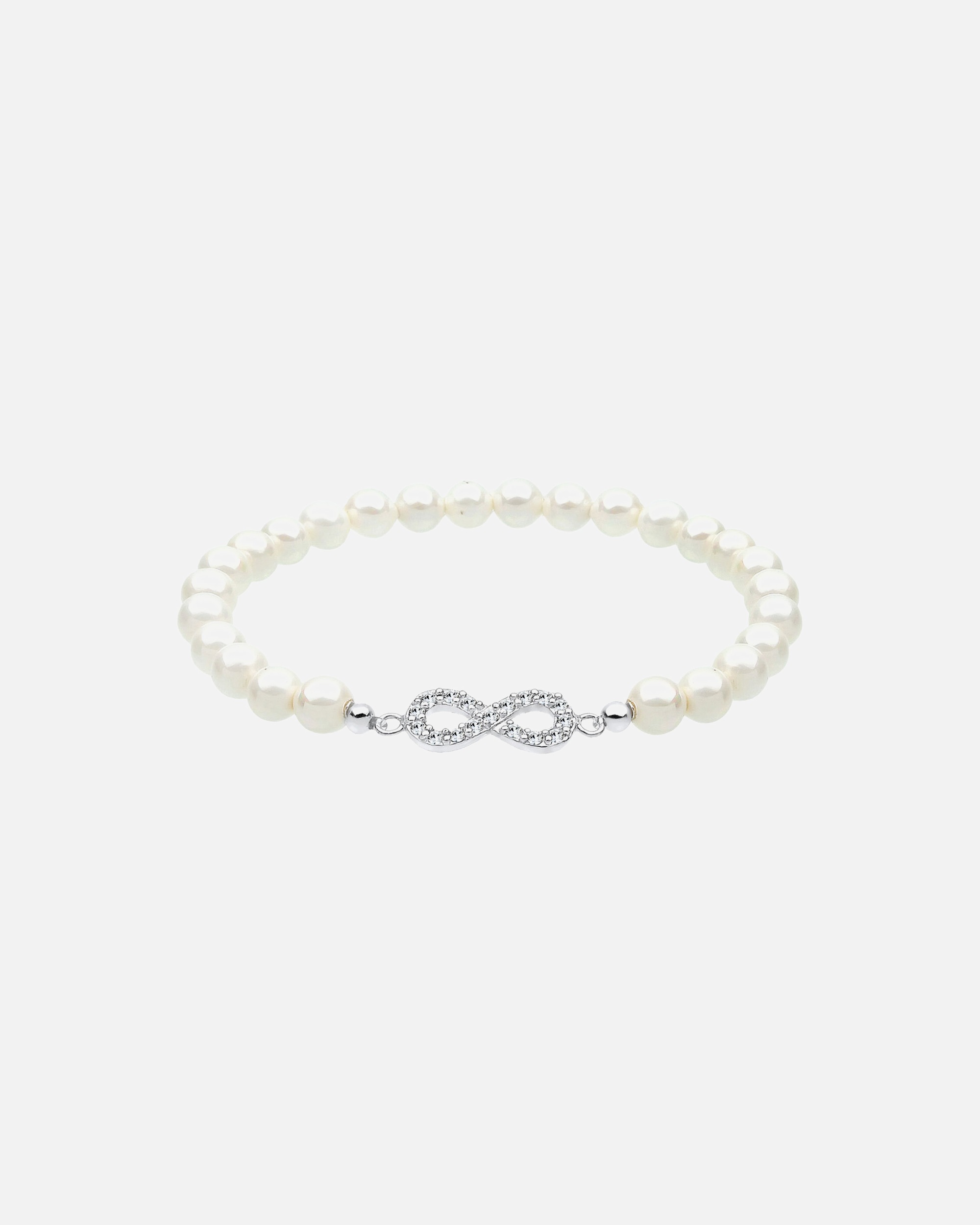 Armband für Weiblich Elli Infinity Perle Kristalle 925 Silber 18