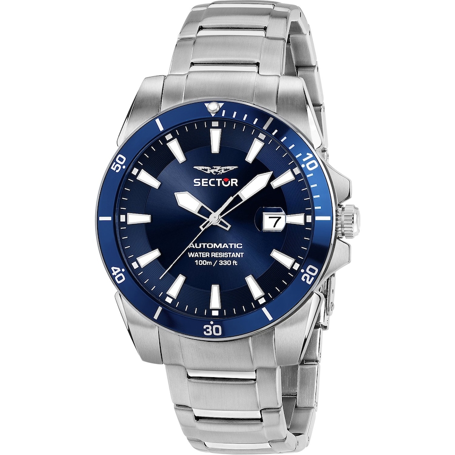 Sector Herrenuhr Edelstahl, Aluminium blau Herren