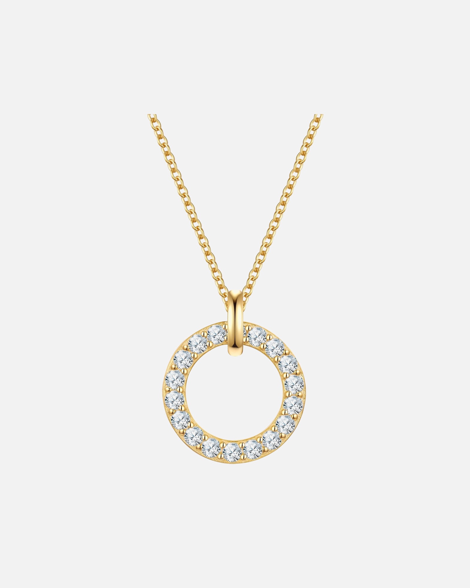 Halskette für Weiblich Rafaela Donata Halskette aus Sterling Silber in Gelbgold mit Zirkonia 42,0 cm Basiskette + 5,0 cm Verlängerung