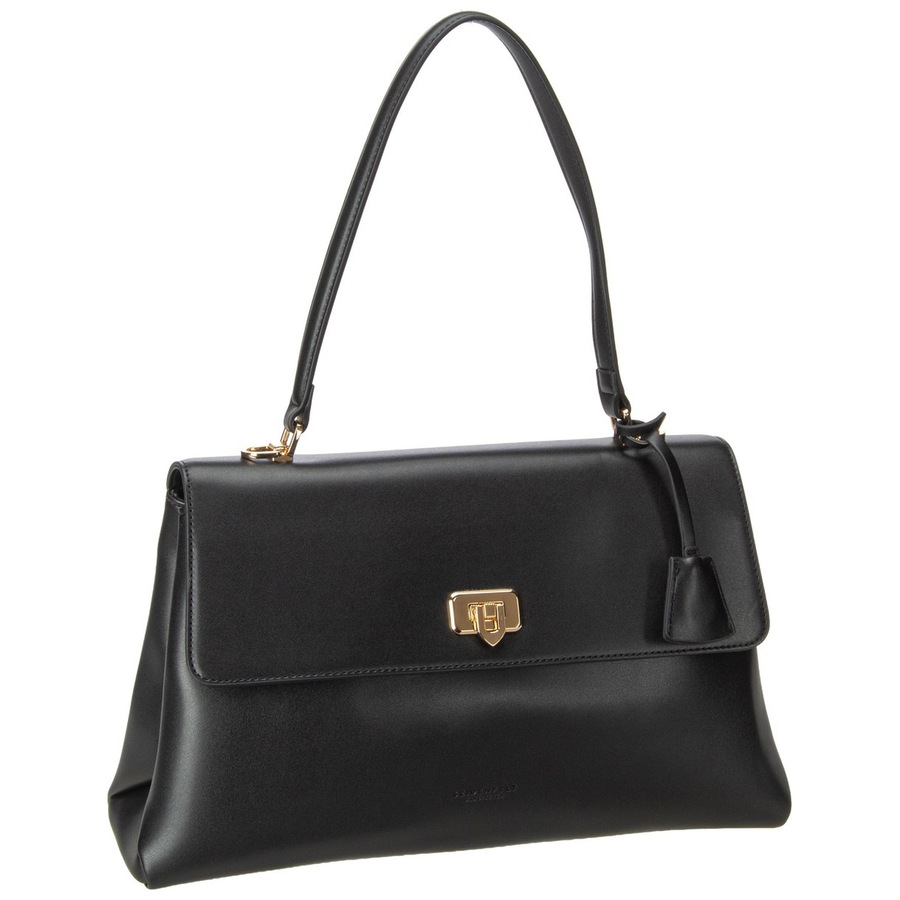 Seidenfelt Handtasche Lilla Edet Office Black Schwarz