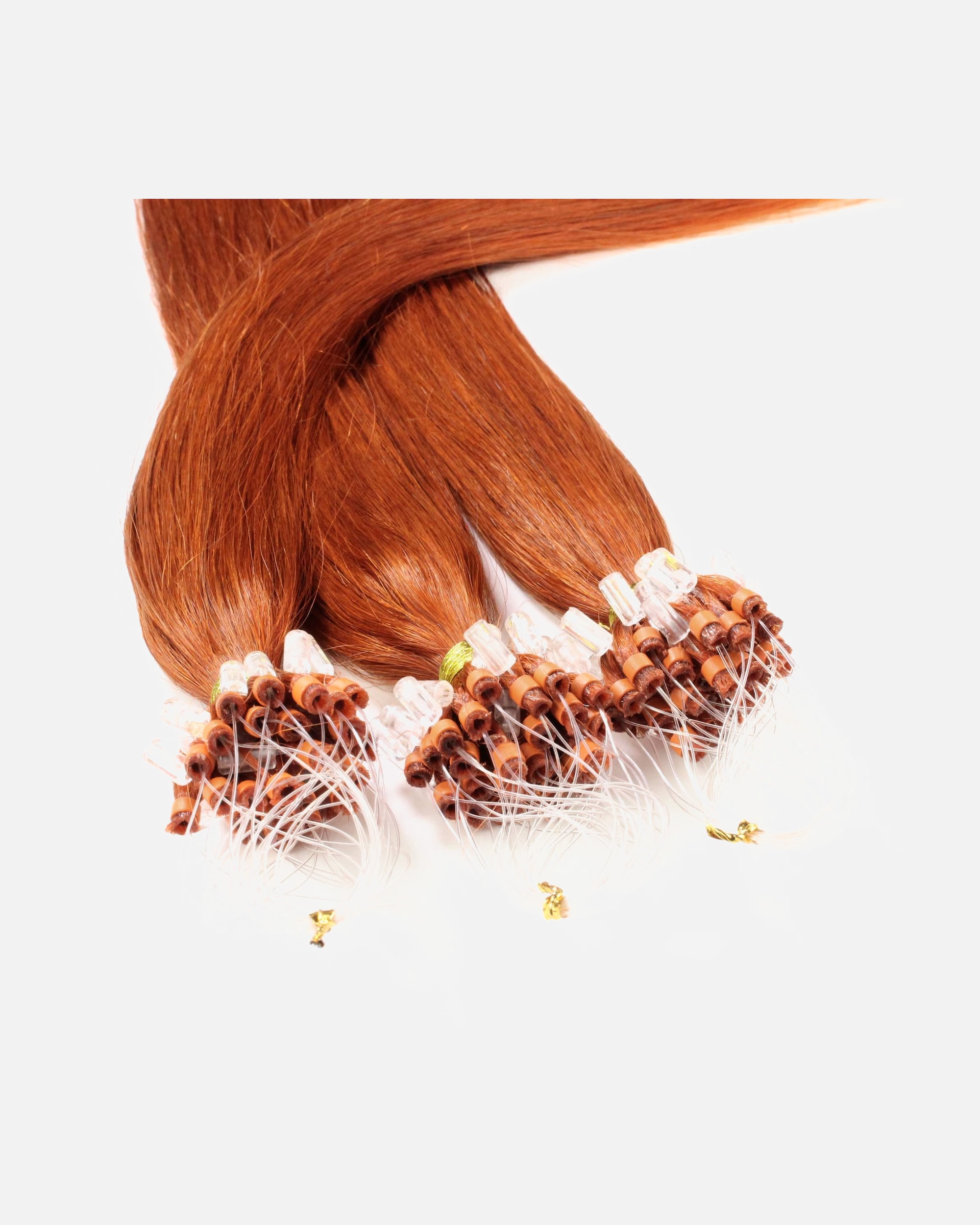 Extensions für Weiblich hair2heart Microring Extensions Echthaar #8/43 Hellblond Rot-Gold 0.5g 60cm