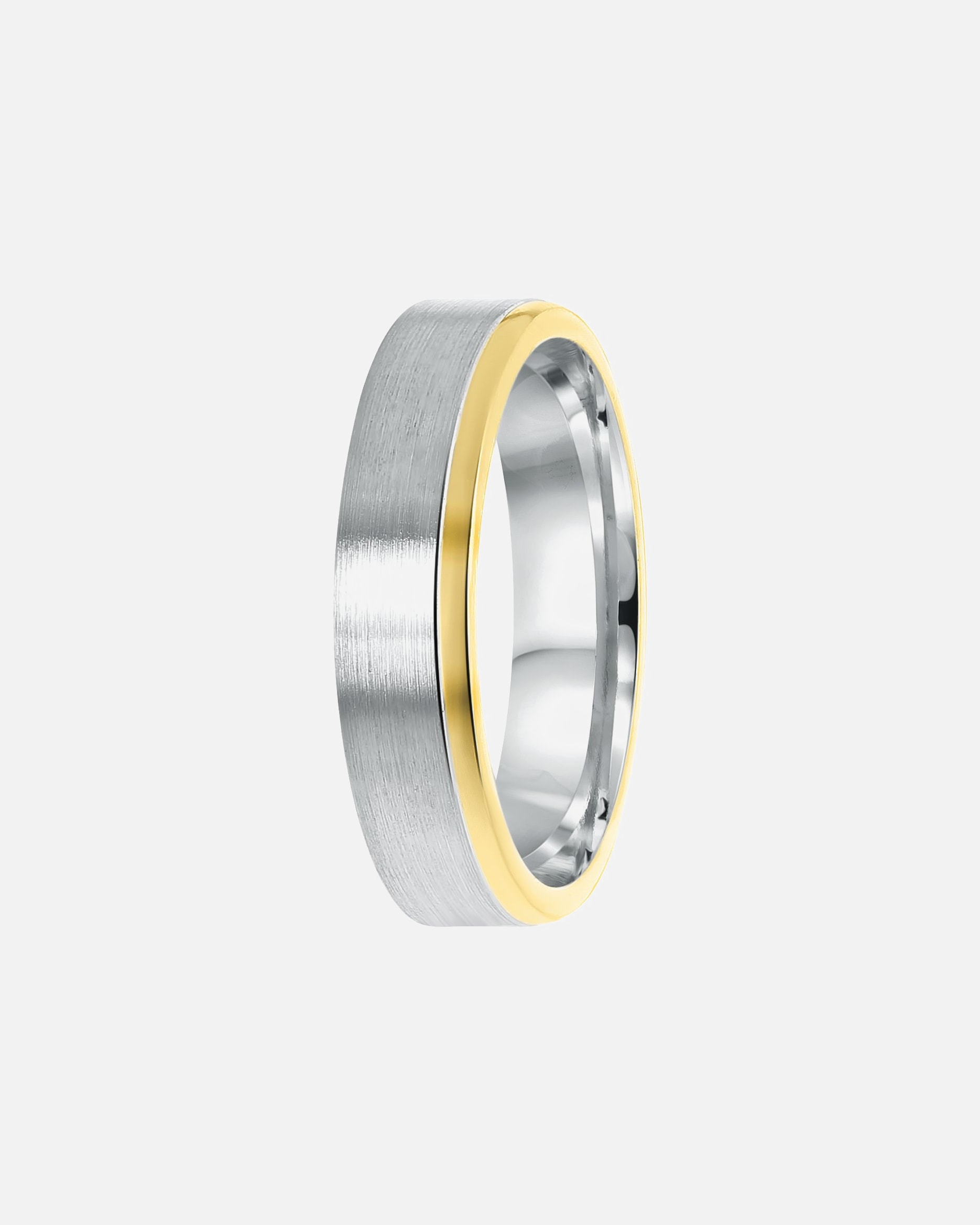 Ring für Männlich Lucardi Ringe 'Salamanca' 925 Silber - silbern-goldfarbig 60mm