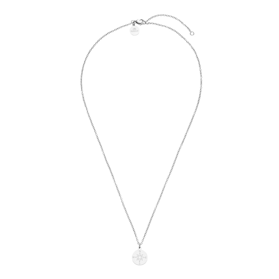 Purelei Compass Kette 100% Edelstahl Silver Damen