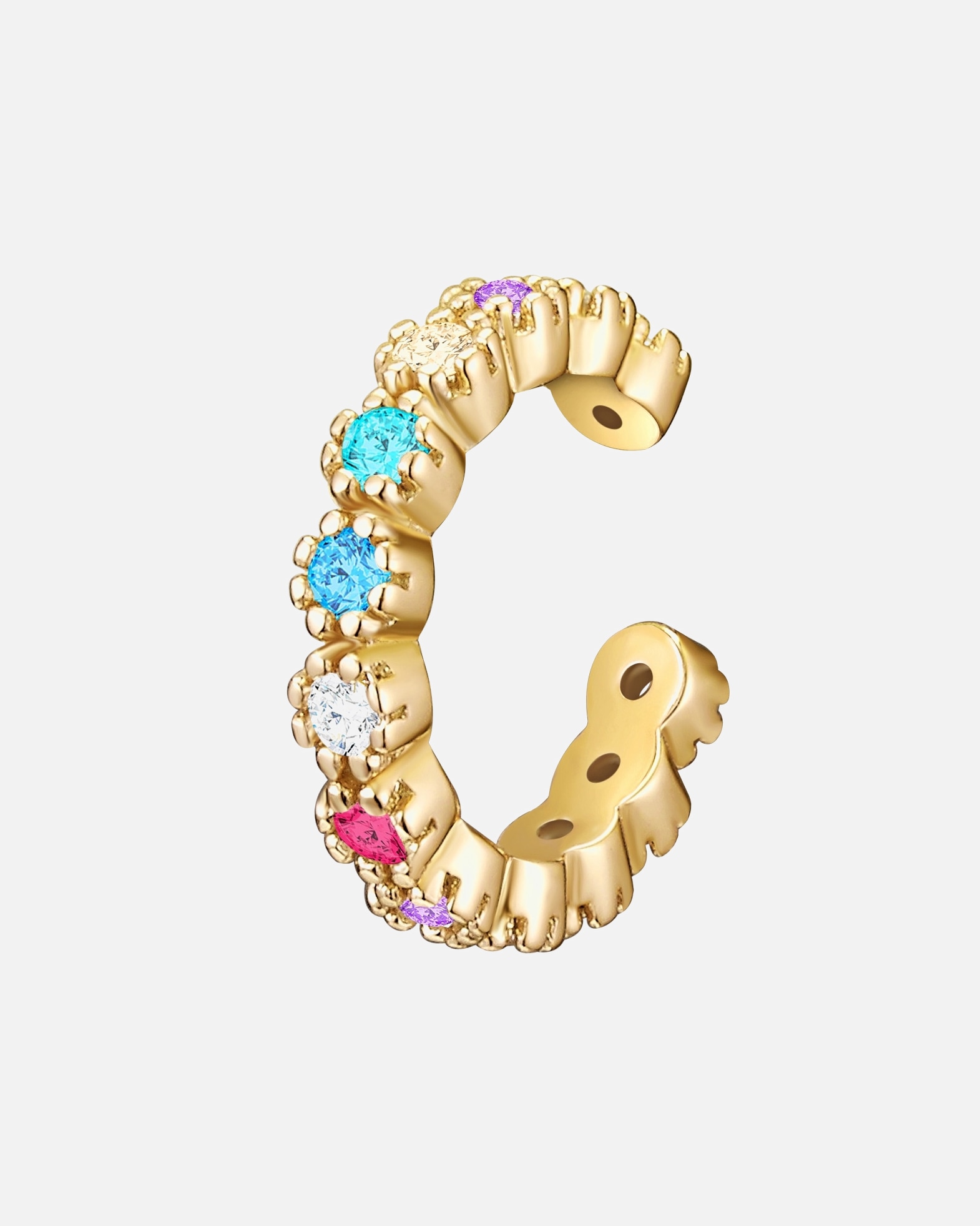 Ohrringe für Weiblich Glanzstücke München Ohrklemme Sterling Silber Zirkonia in Gelbgold 14,1 mm