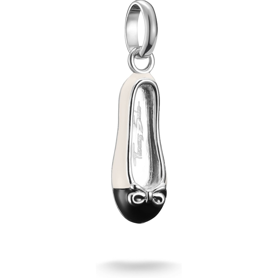 Thomas Sabo Charm 925er Silber, recycelt, Emaille weiß Damen