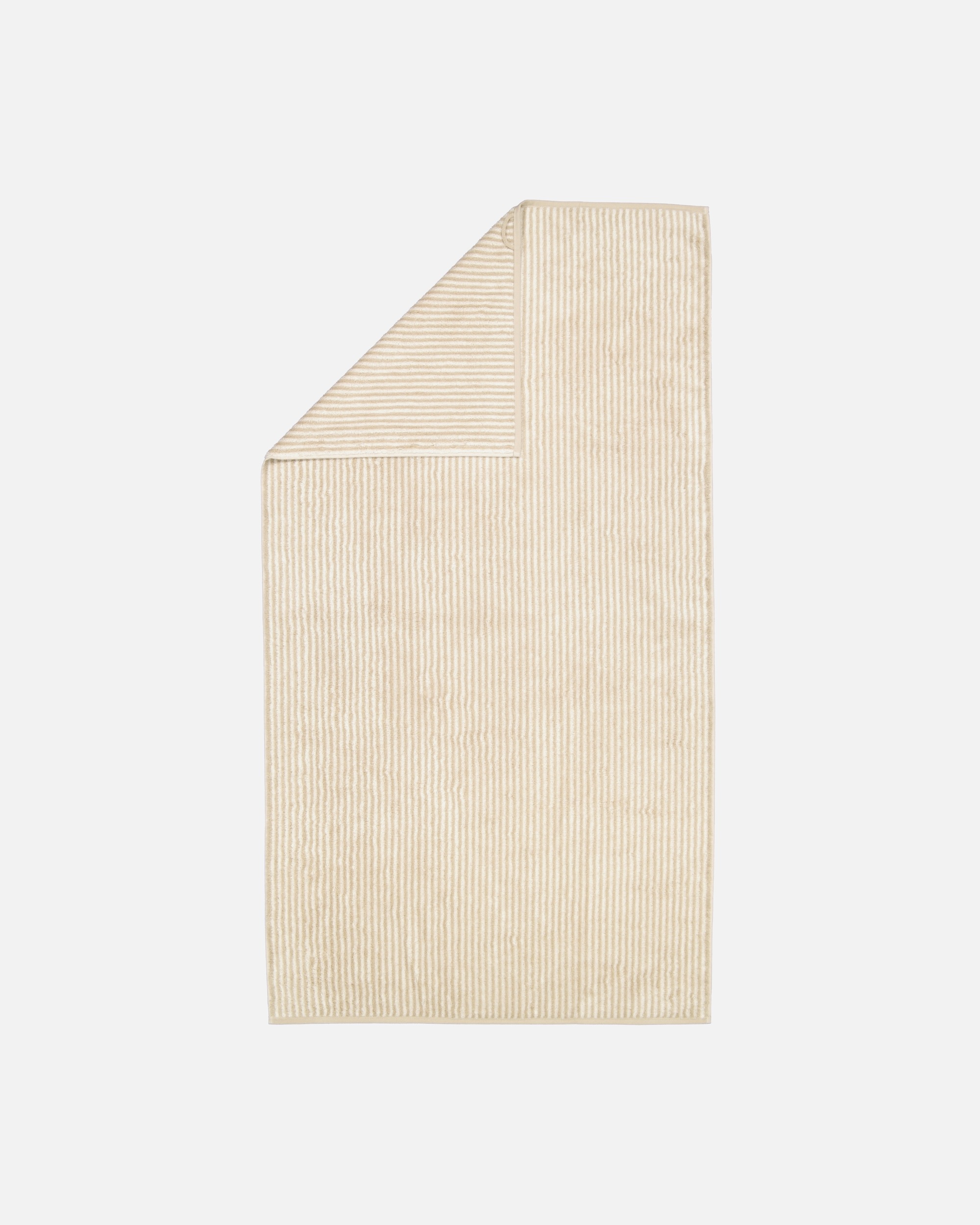 Handtuch für Unisex Cawö Cawö Handtücher Two-Tone Stripes 480 sand - 33 Duschtuch 80x150 cm