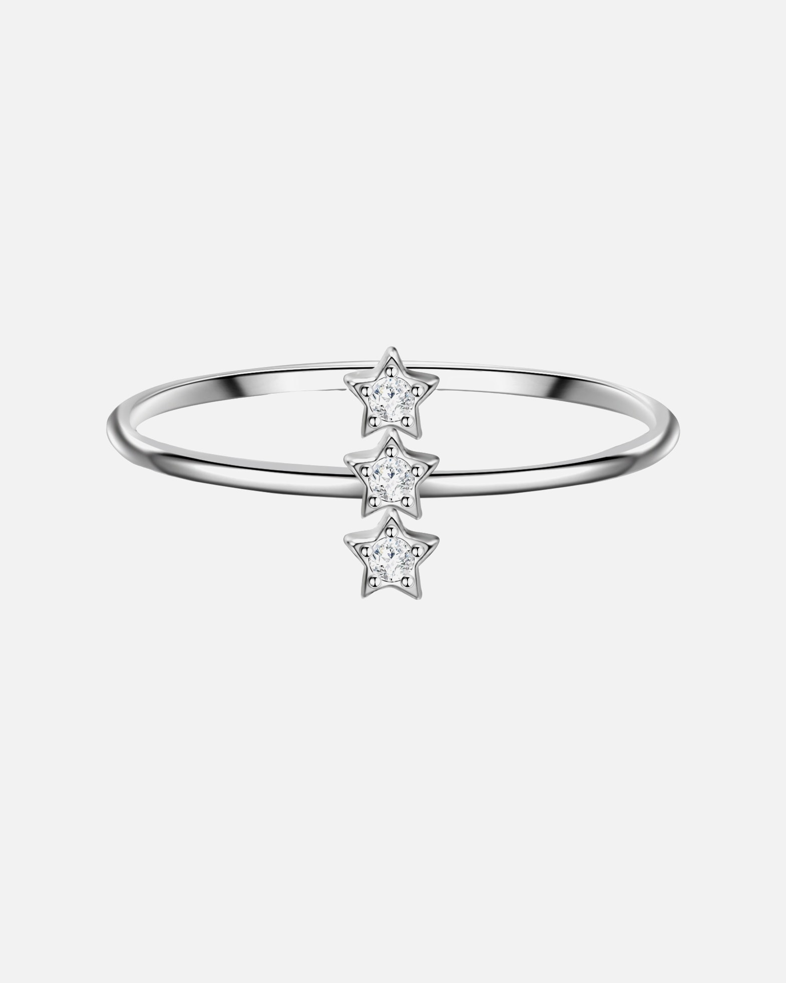 Ring für Weiblich Glanzstücke München Ring Sterne Sterling Silber Zirkonia in Silber 48