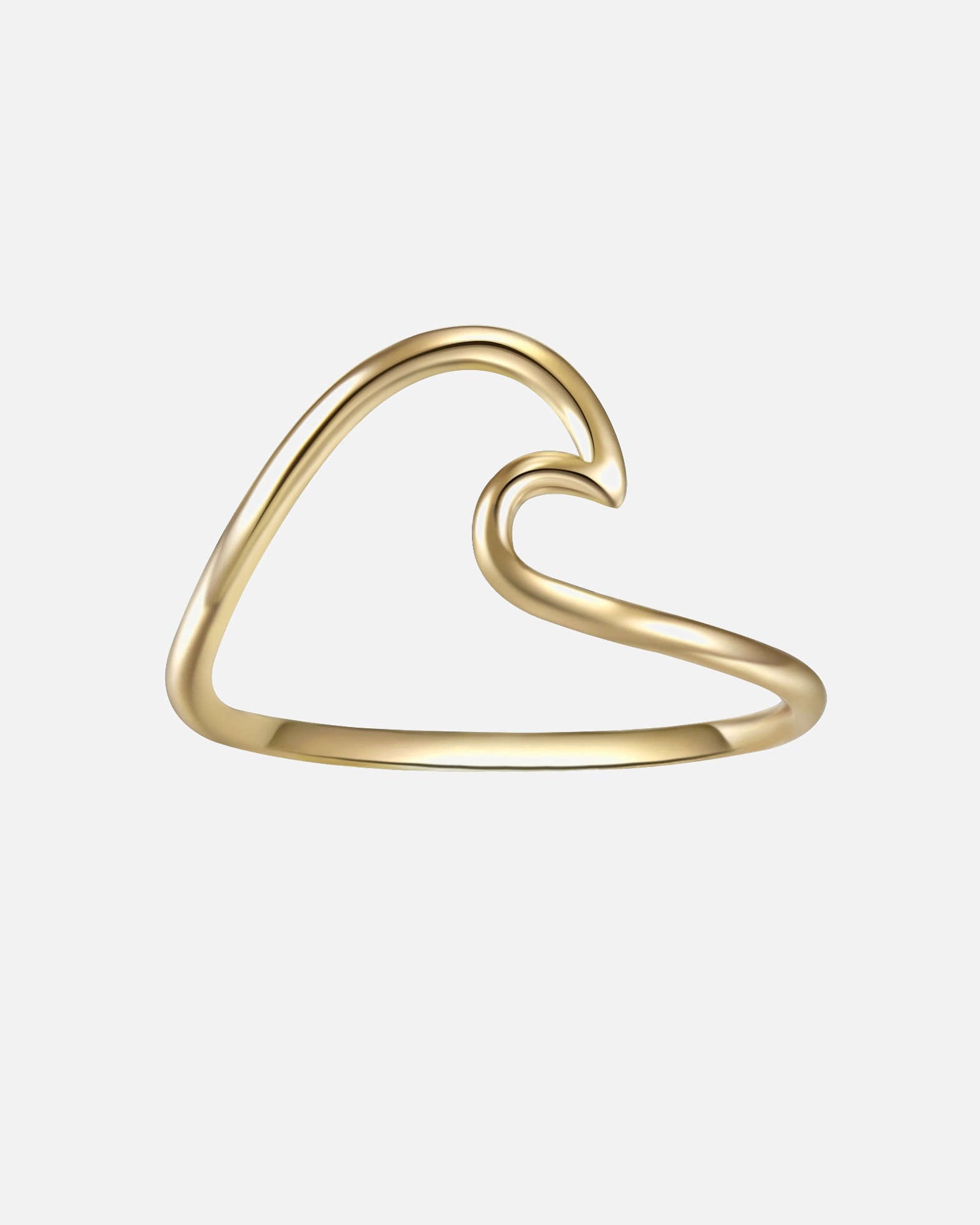 Ring für Weiblich Glanzstücke München Ring Welle Sterling Silber in Gelbgold 48