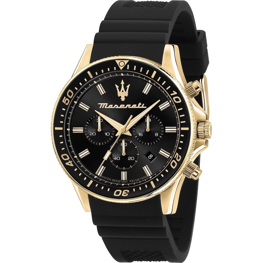 Maserati Chronograph Edelstahl, Aluminium schwarz Herren
