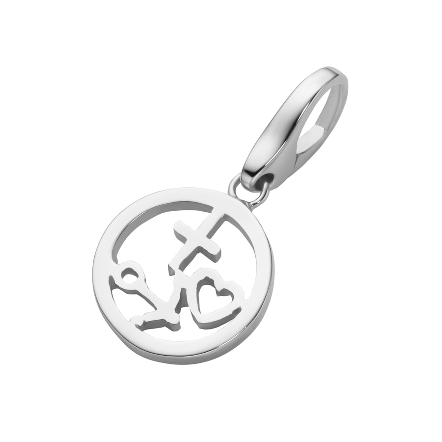 Giorgio Martello Milano Charm Glaube / Liebe Hoffnung, Silber 925 Damen