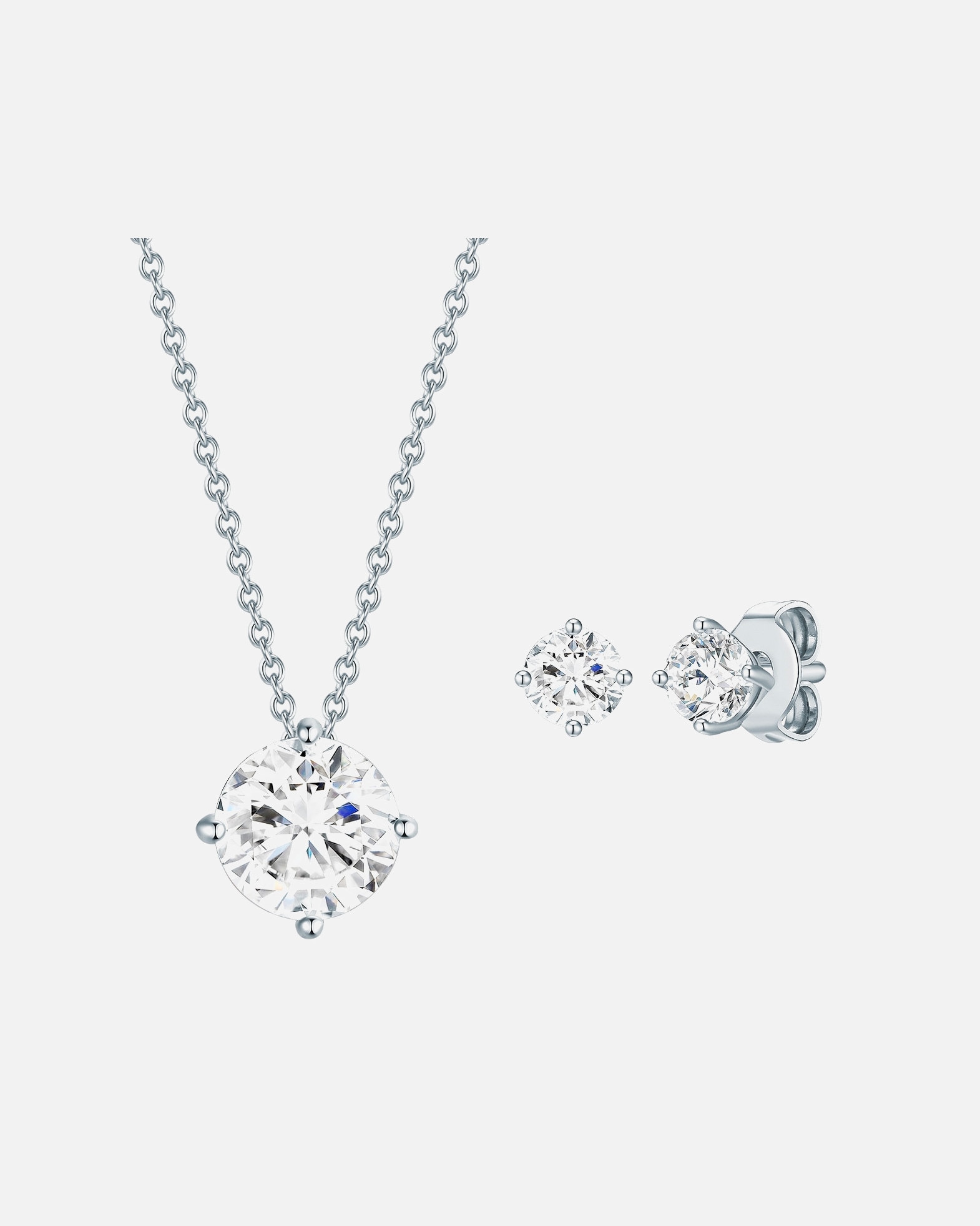 Schmuck für Weiblich Rafaela Donata Schmuckset Sterling Silber verziert mit Kristallen von Swarovski® in Silber 10,1 mm