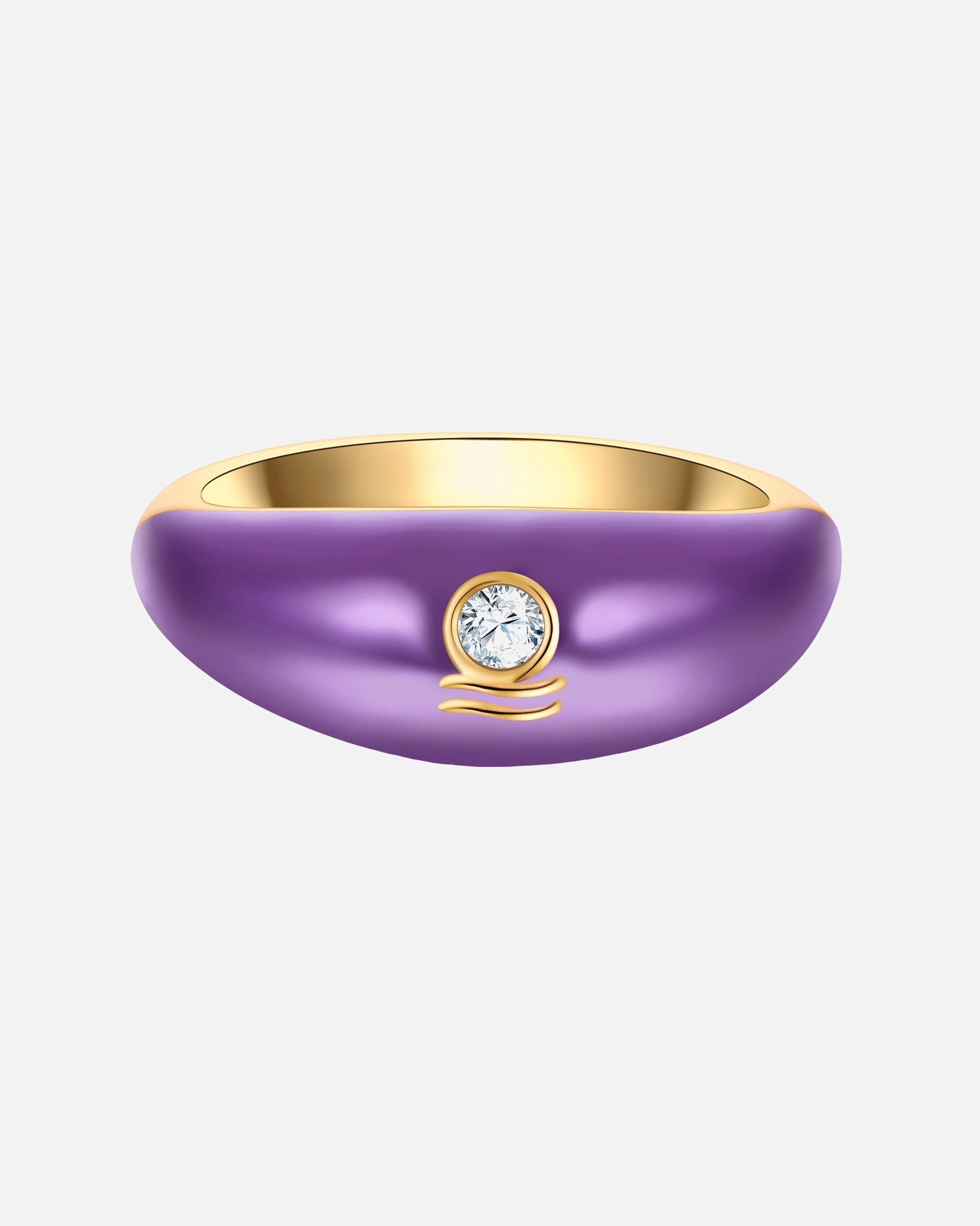 Ring für Weiblich Glanzstücke München Ring Sternzeichen Waage aus Sterling Silber in Gelbgold mit Zirkonia 50