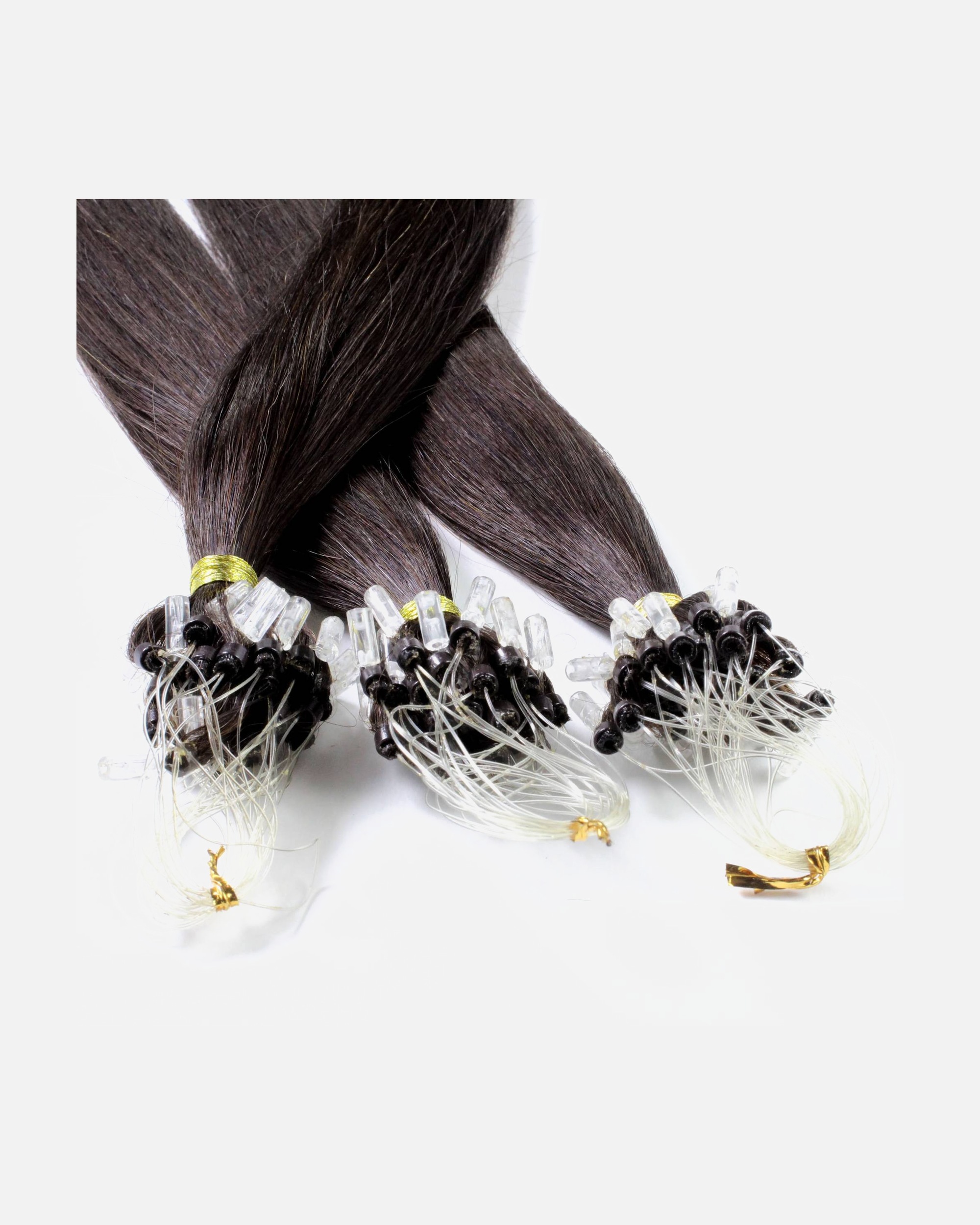 Extensions für Weiblich hair2heart Microring Extensions Echthaar #5/0 Hellbraun 0.5g 50cm