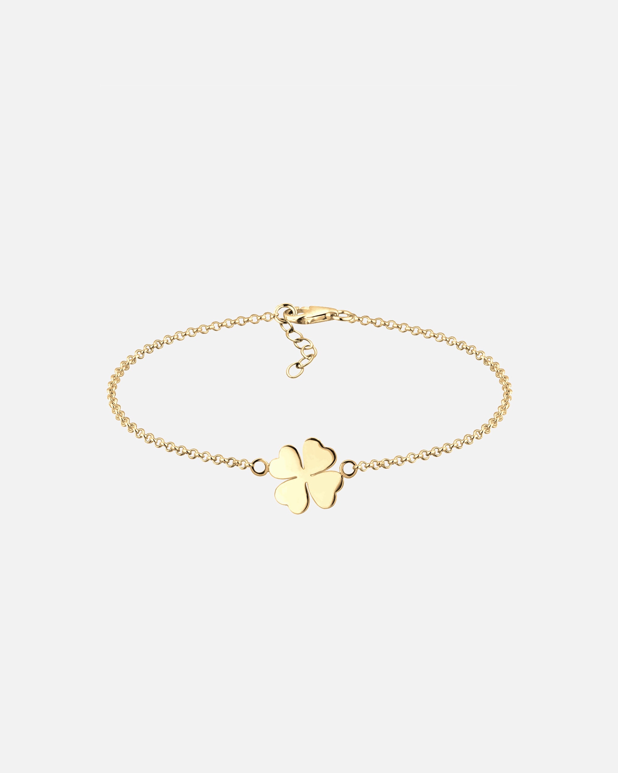 Armband für Weiblich Elli Kleeblatt Glücksbringer Symbol Talisman 925 Silber goldfarben