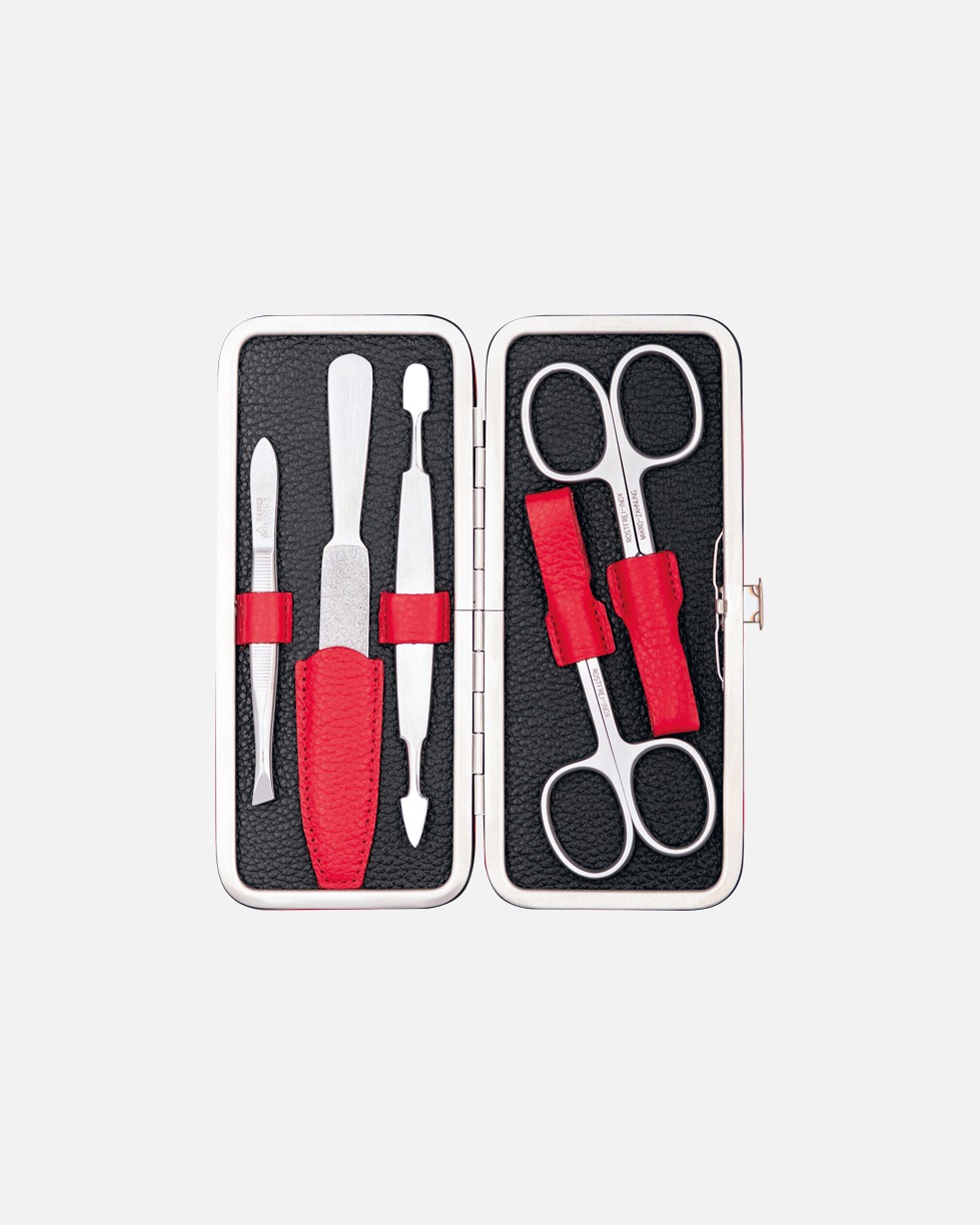 Nagelpflegeset für Unisex ERBE Bügel-Etui Colorado Schwarz/rot