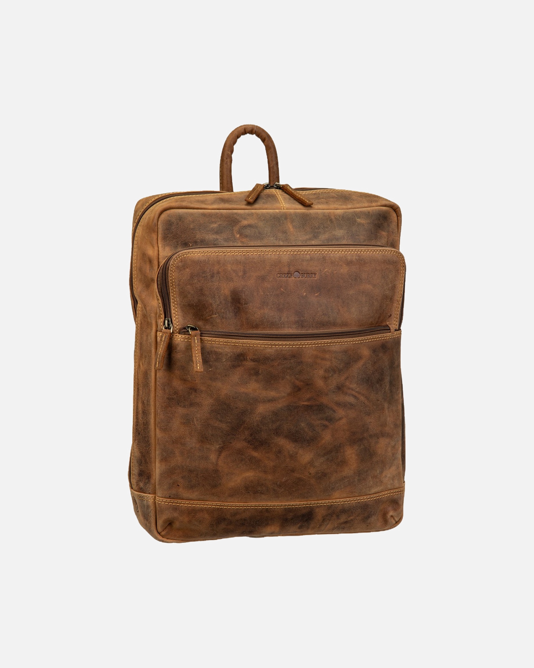 Rucksack für Unisex Greenburry Rucksack Vintage Business Project 2 Sattelbraun