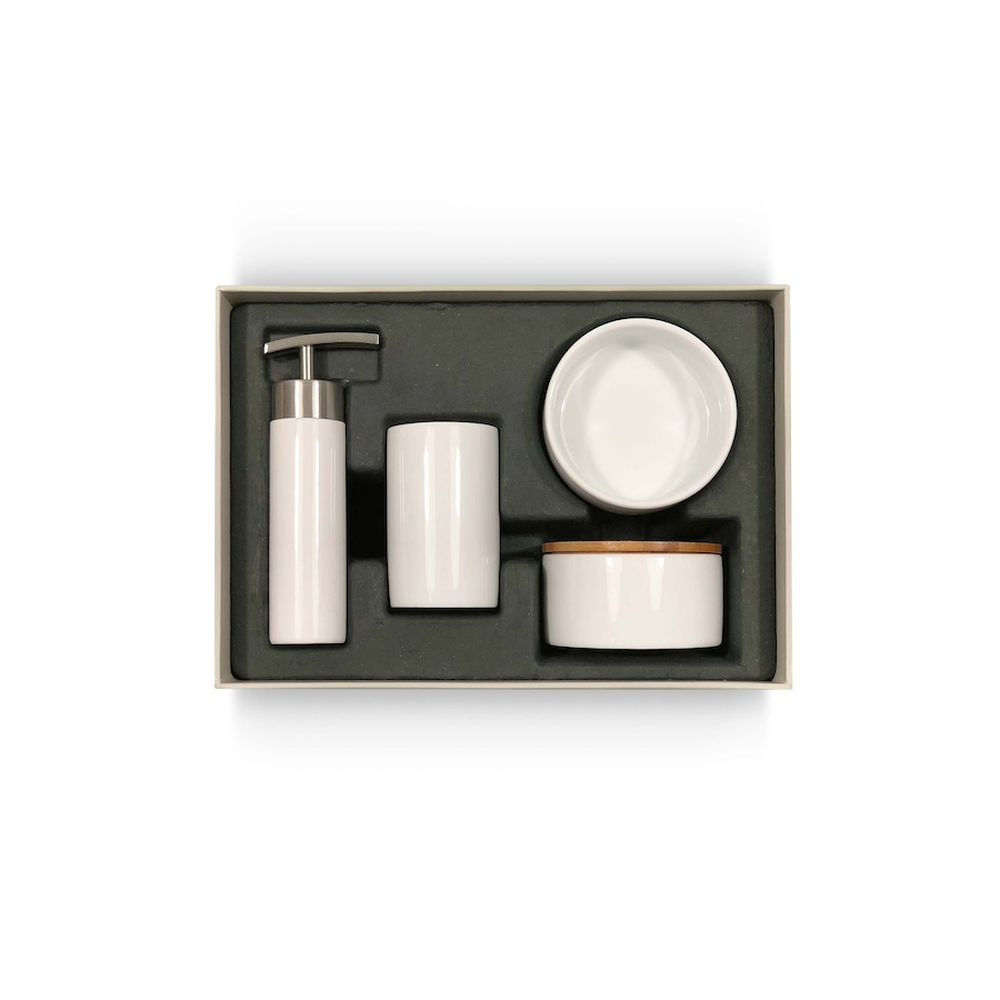 grace grand spa Bad-Accessoires-Set aus Porzellan weiß