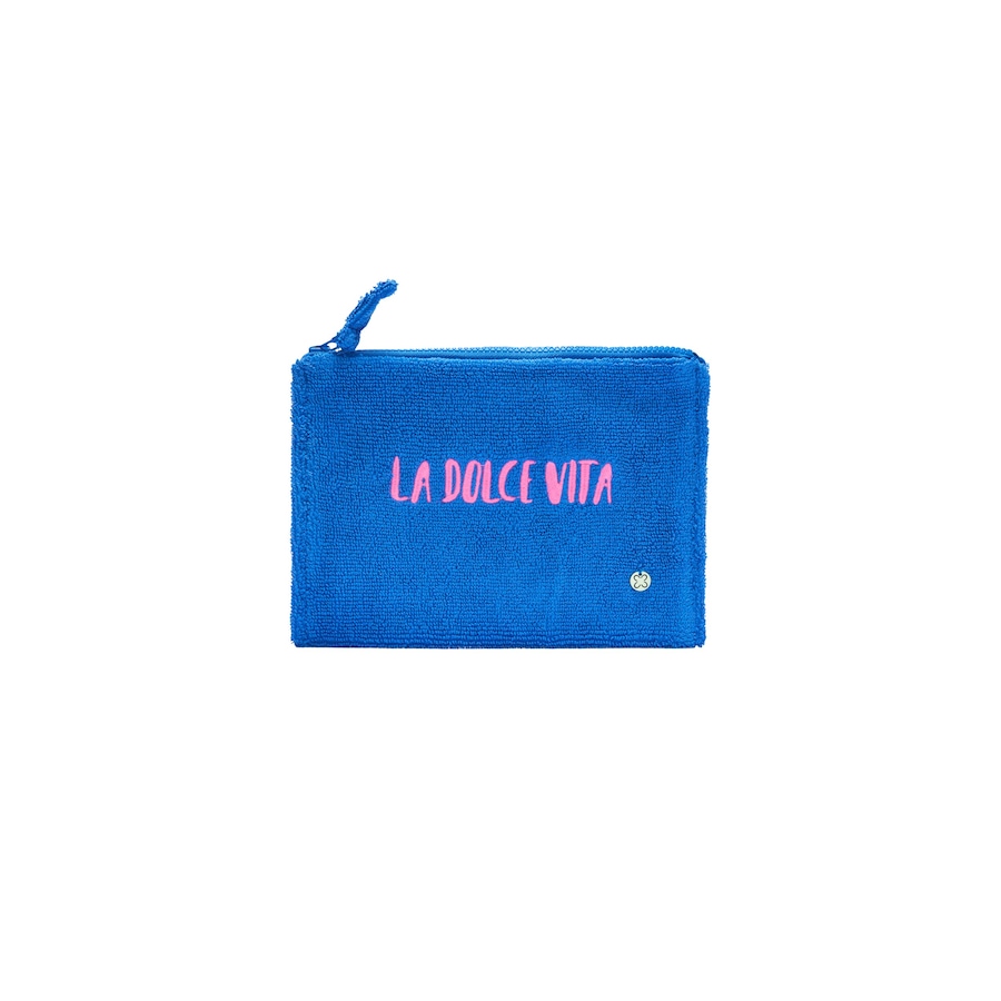 Codello Kosmetiktasche aus Baumwoll-Frottee blau Damen