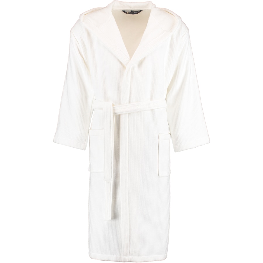 Rhomtuft Bademäntel unisex Kapuze Face & Body weiß - 01 M Weiss